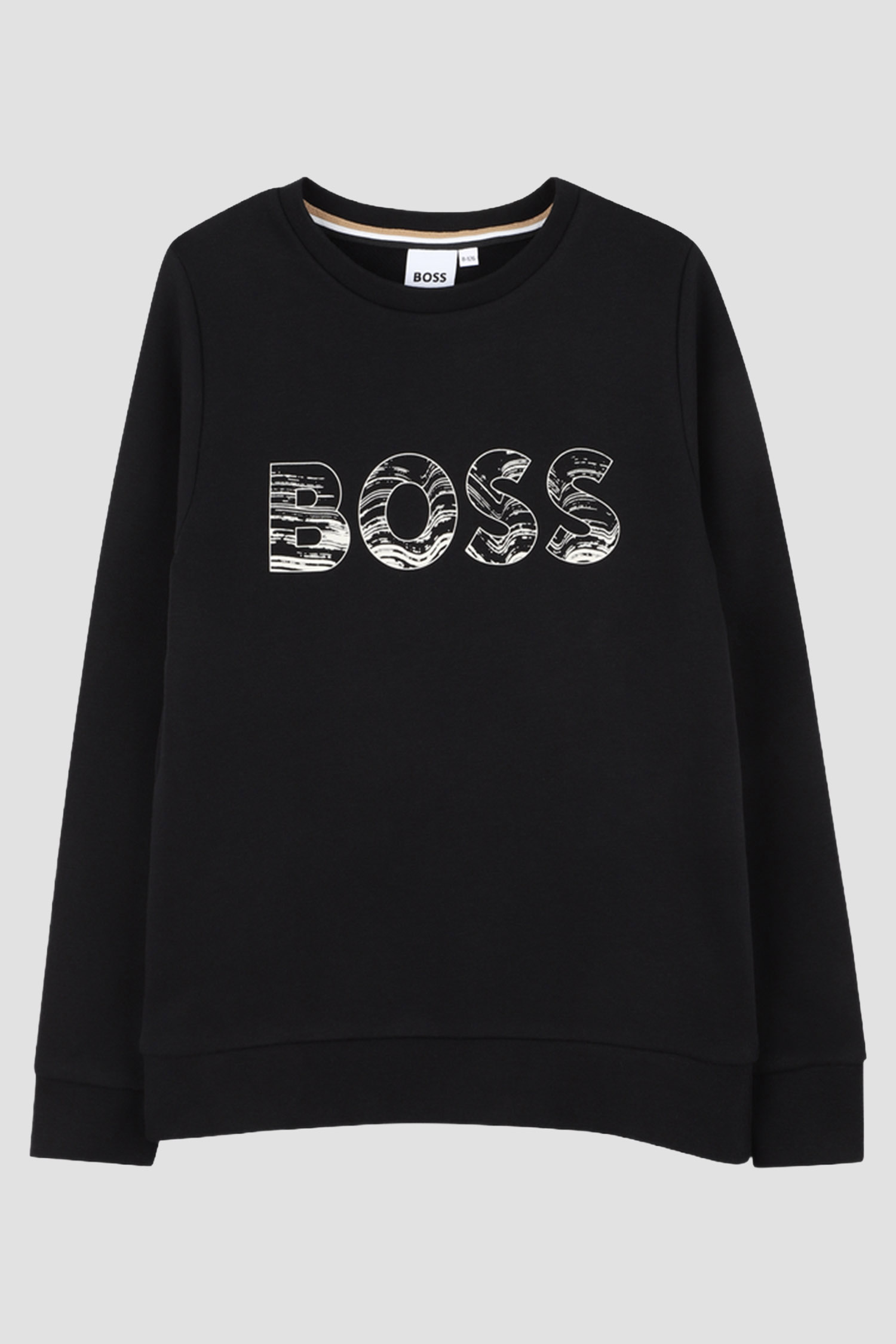 Детский черный свитшот BOSS kids J52349;09B