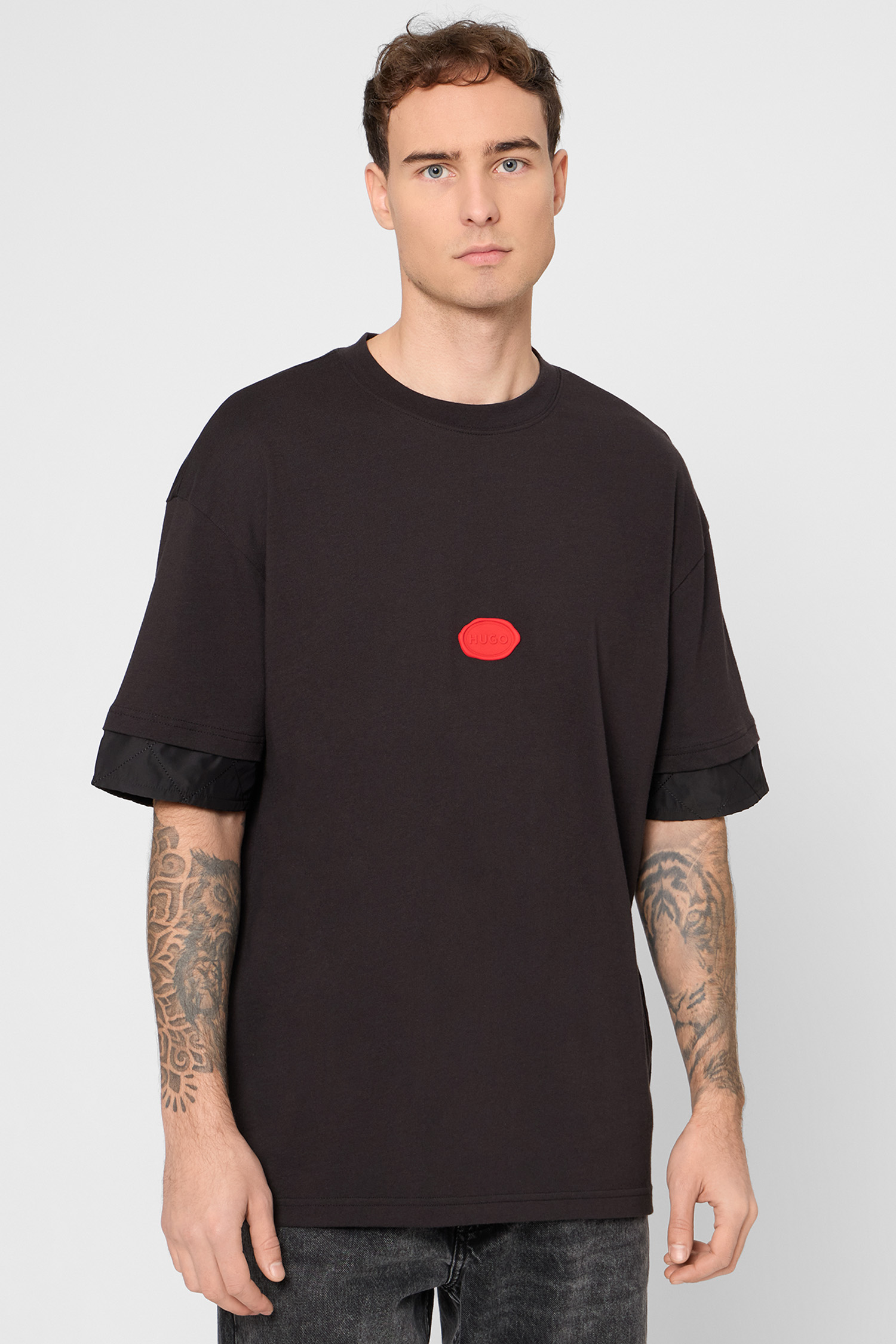 Мужская черная футболка HUGO 50546731;001