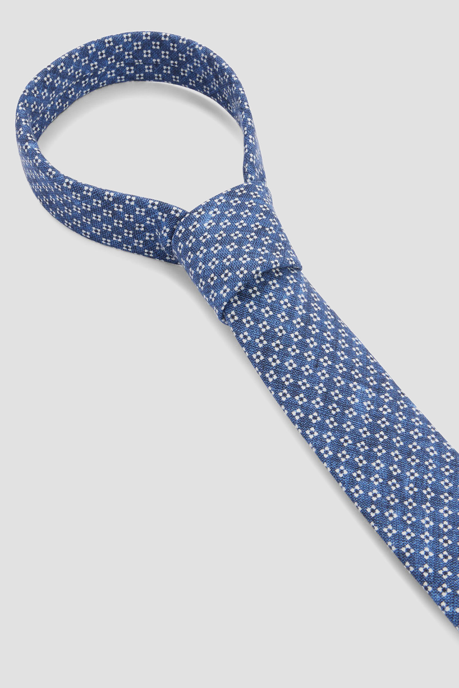 Мужской синий галстук с узором BOSS 50499523;477