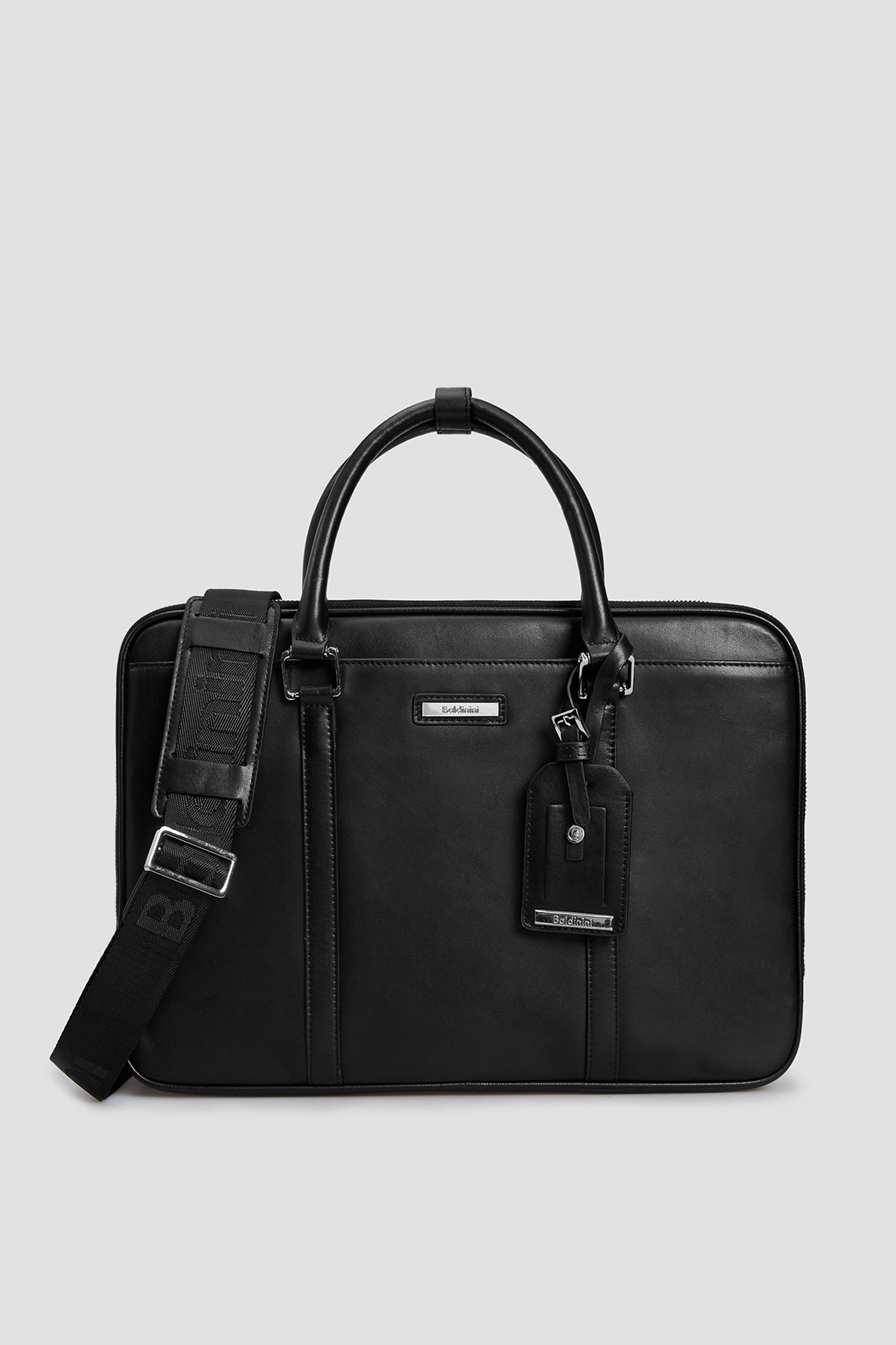Мужская черная кожаная сумка для ноутбука Baldinini CA0004GARO;00