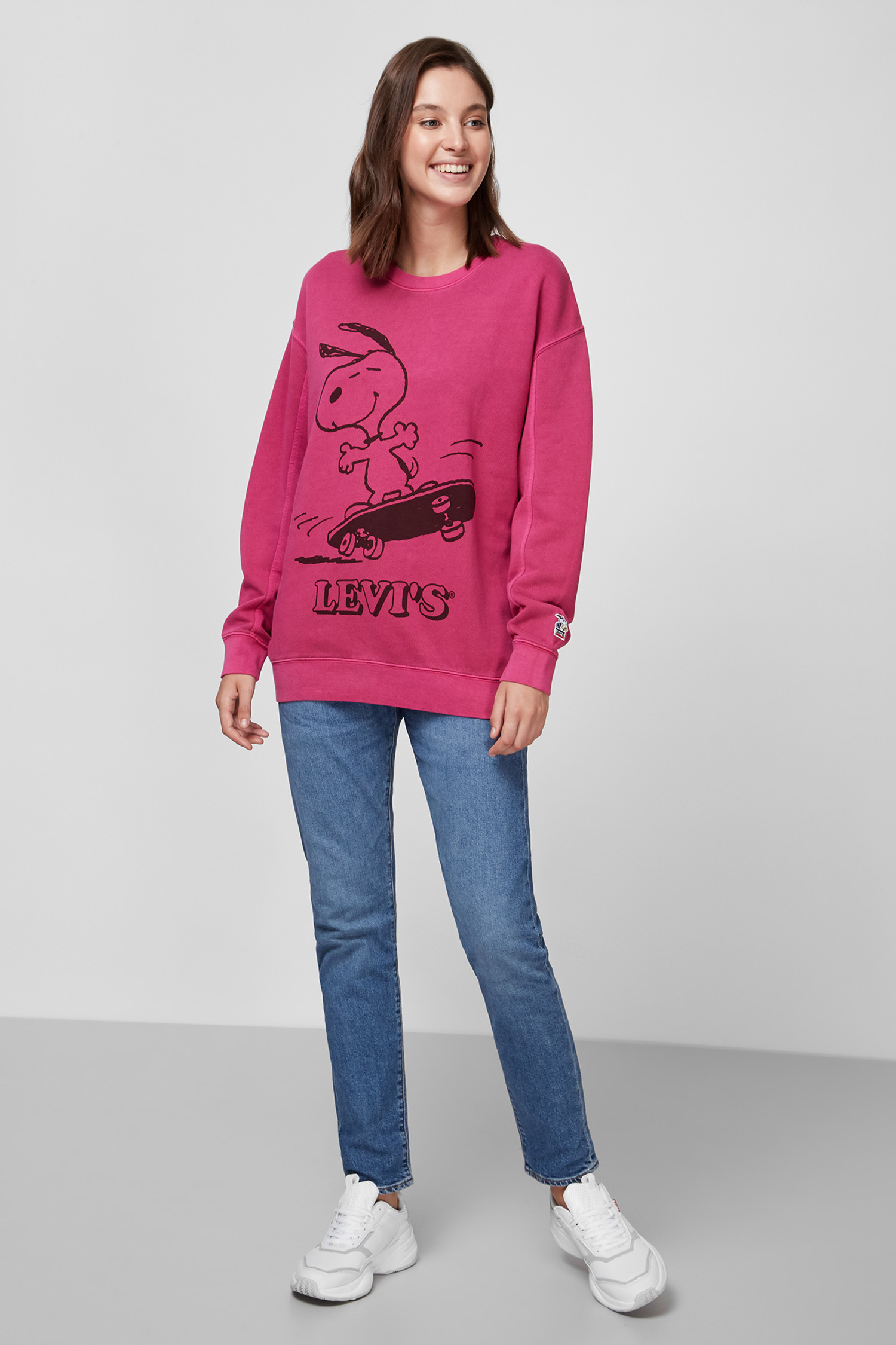 Женский розовый свитшот с принтом Levi's x Peanuts Levi’s® 77376;0006