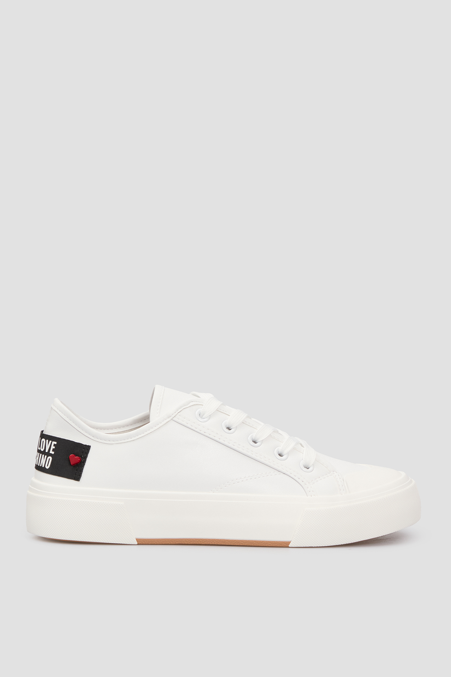 Женские белые кожаные сникерсы Moschino JA15012G1M.IA0;100