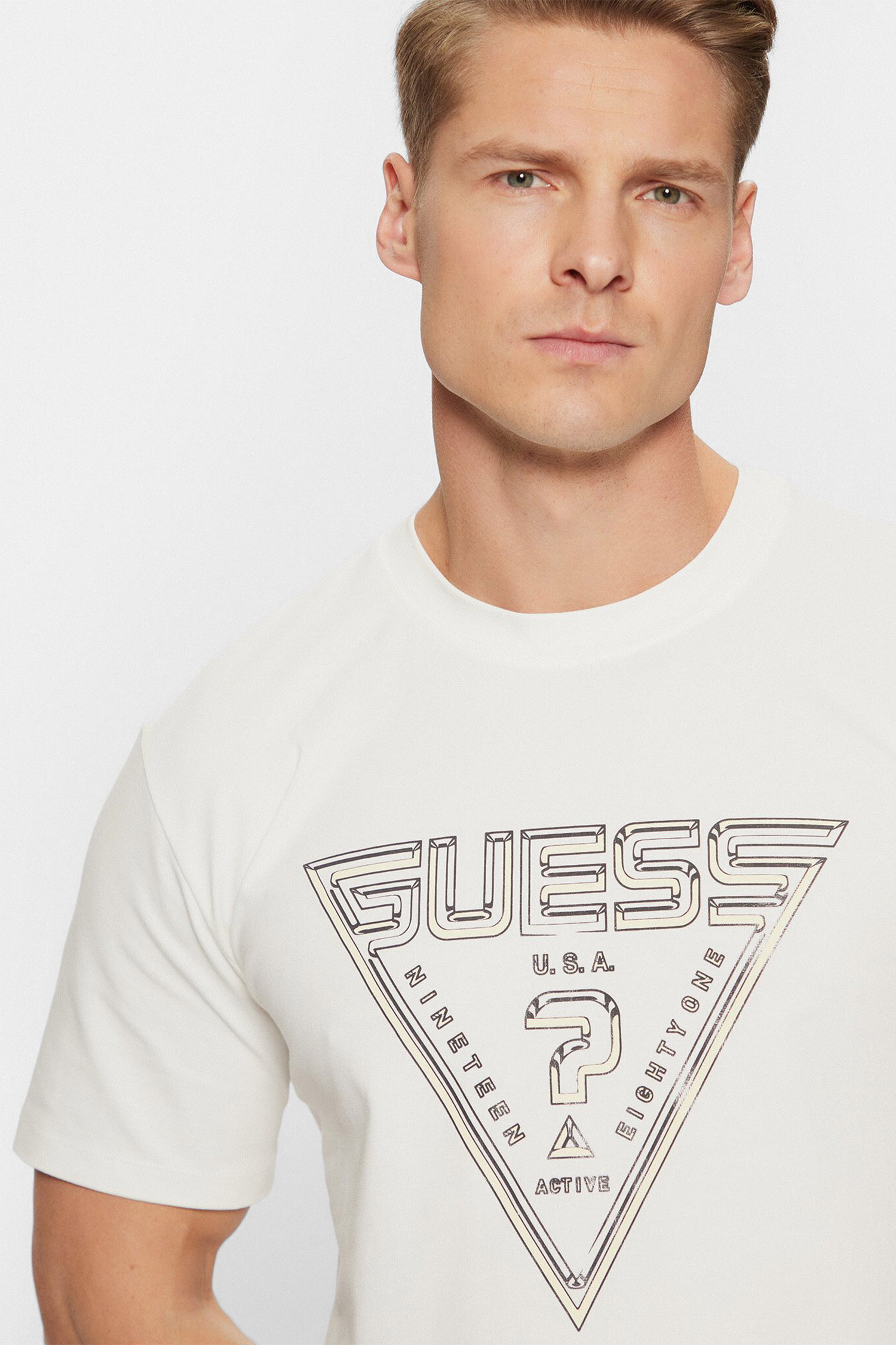 Мужская белая футболка Guess Z5RI12.J1314;G018