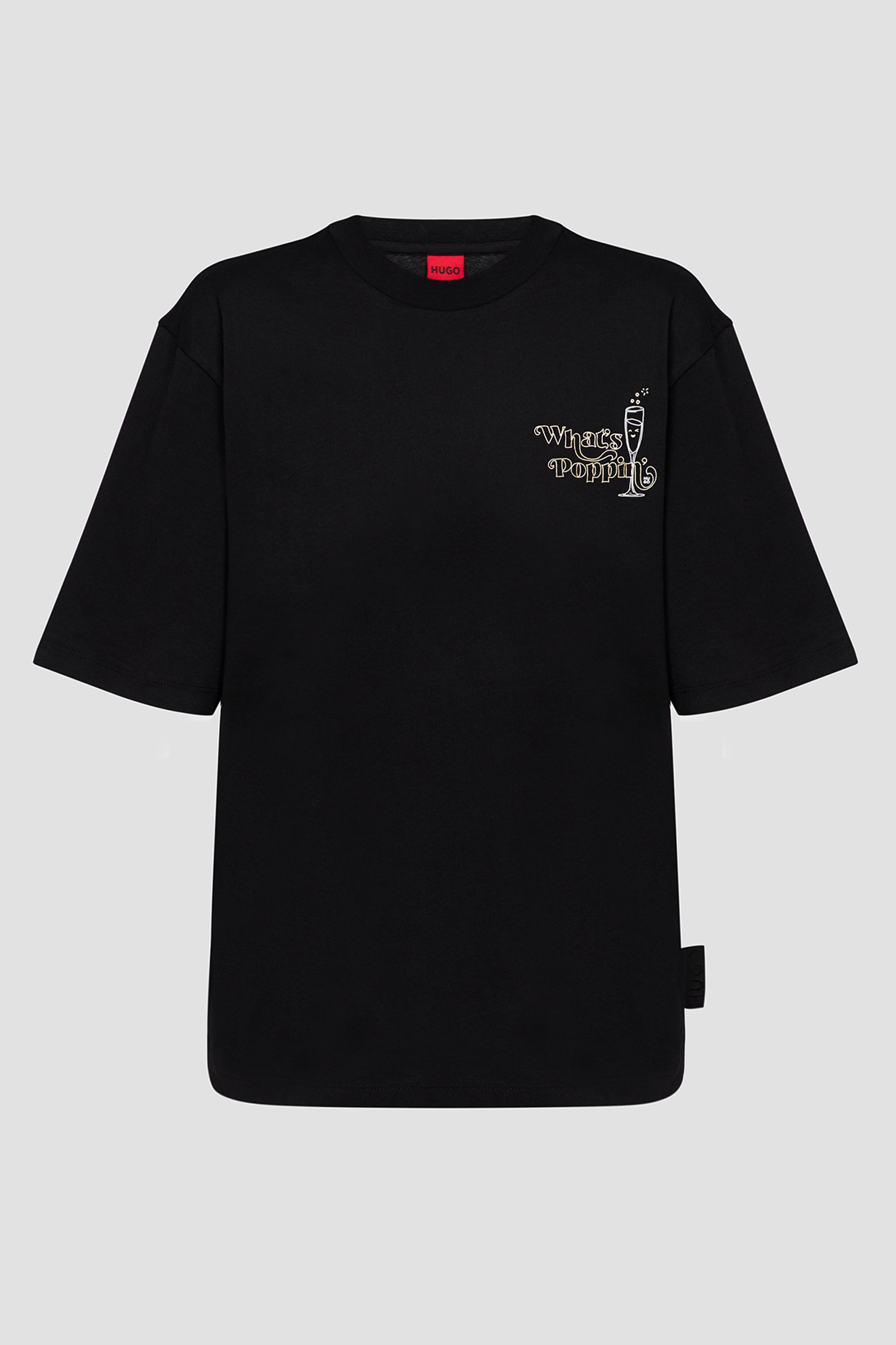 Женская черная футболка HUGO 50502310;001