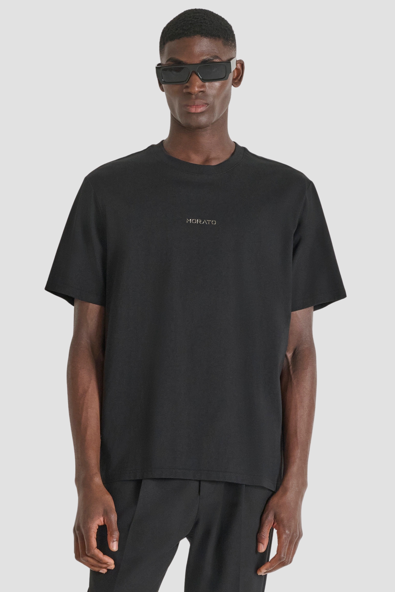 Мужская черная футболка Antony Morato MMKS02560.FA100240;9000