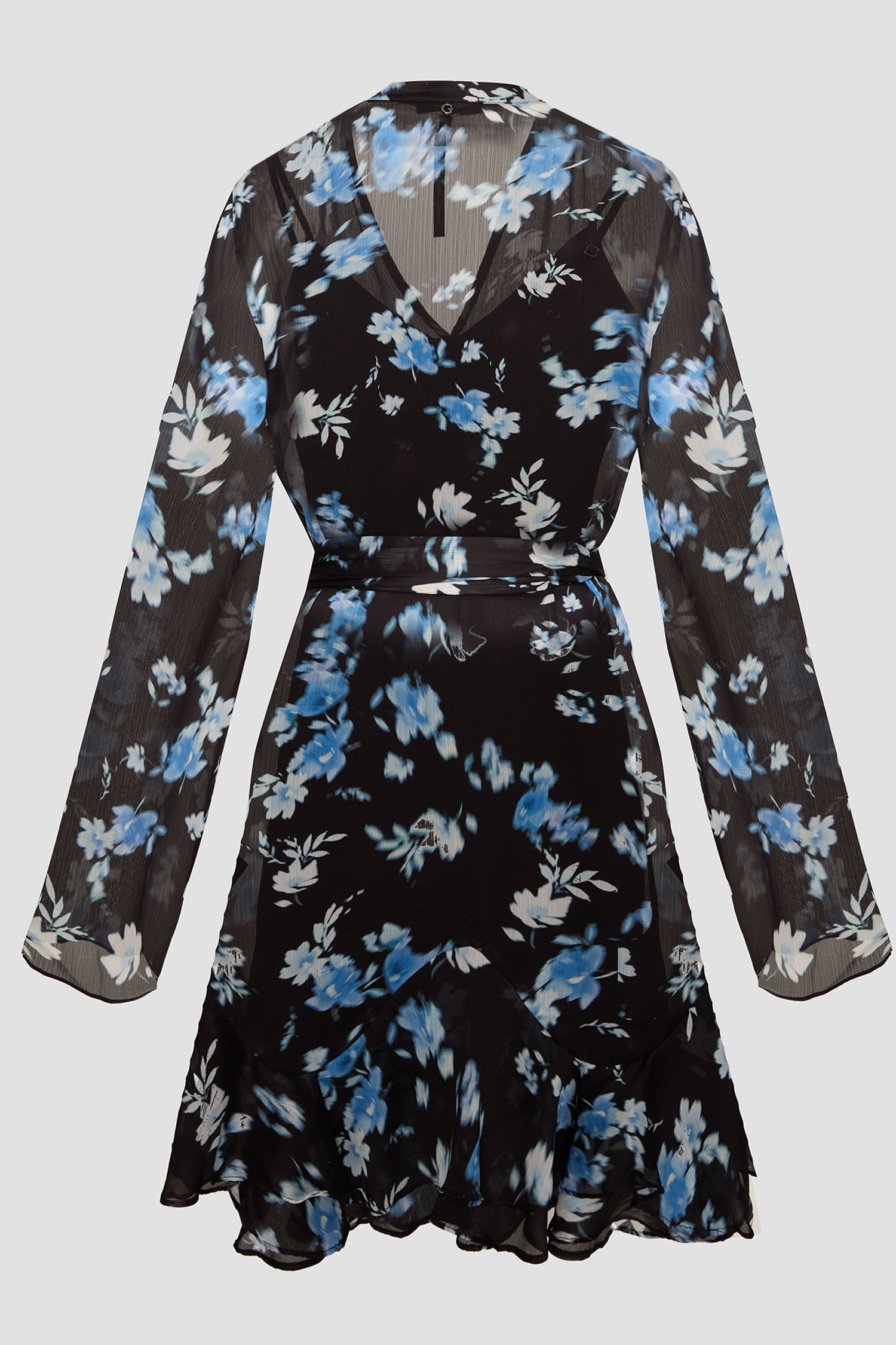 Женское черное платье с узором Guess W5RK35.WDW82;P7UN