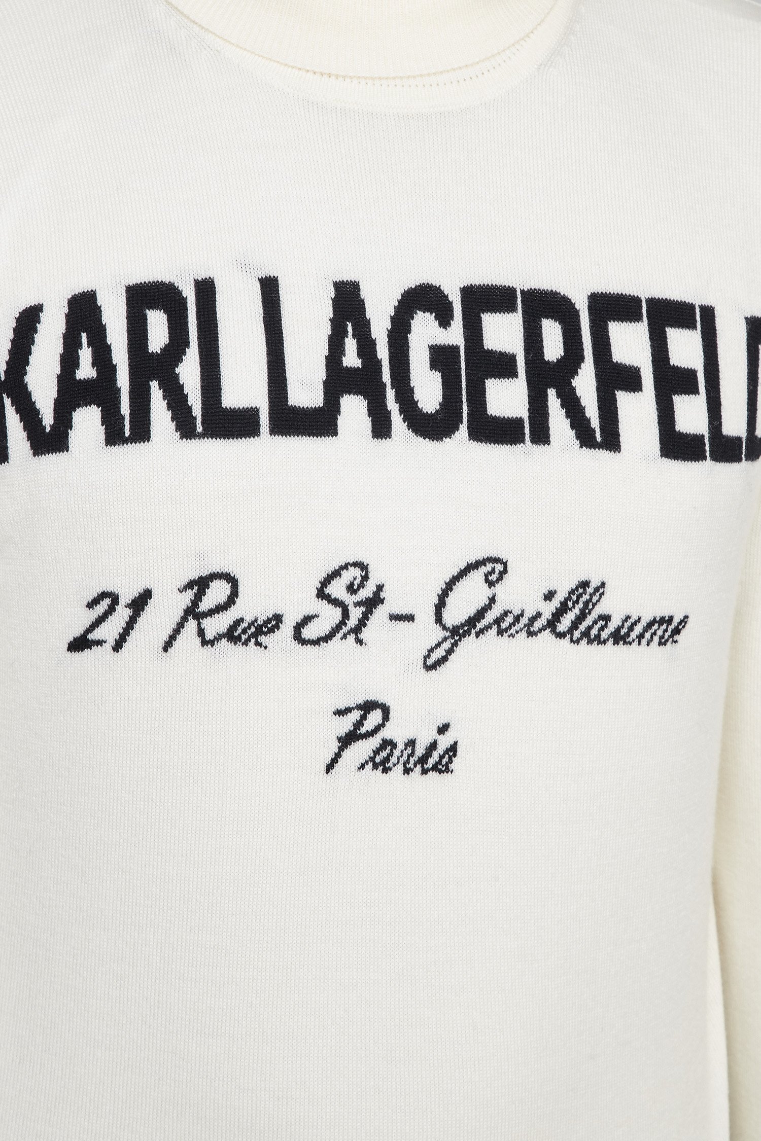 Мужской белый шерстяной гольф Karl Lagerfeld 534399.655020;89