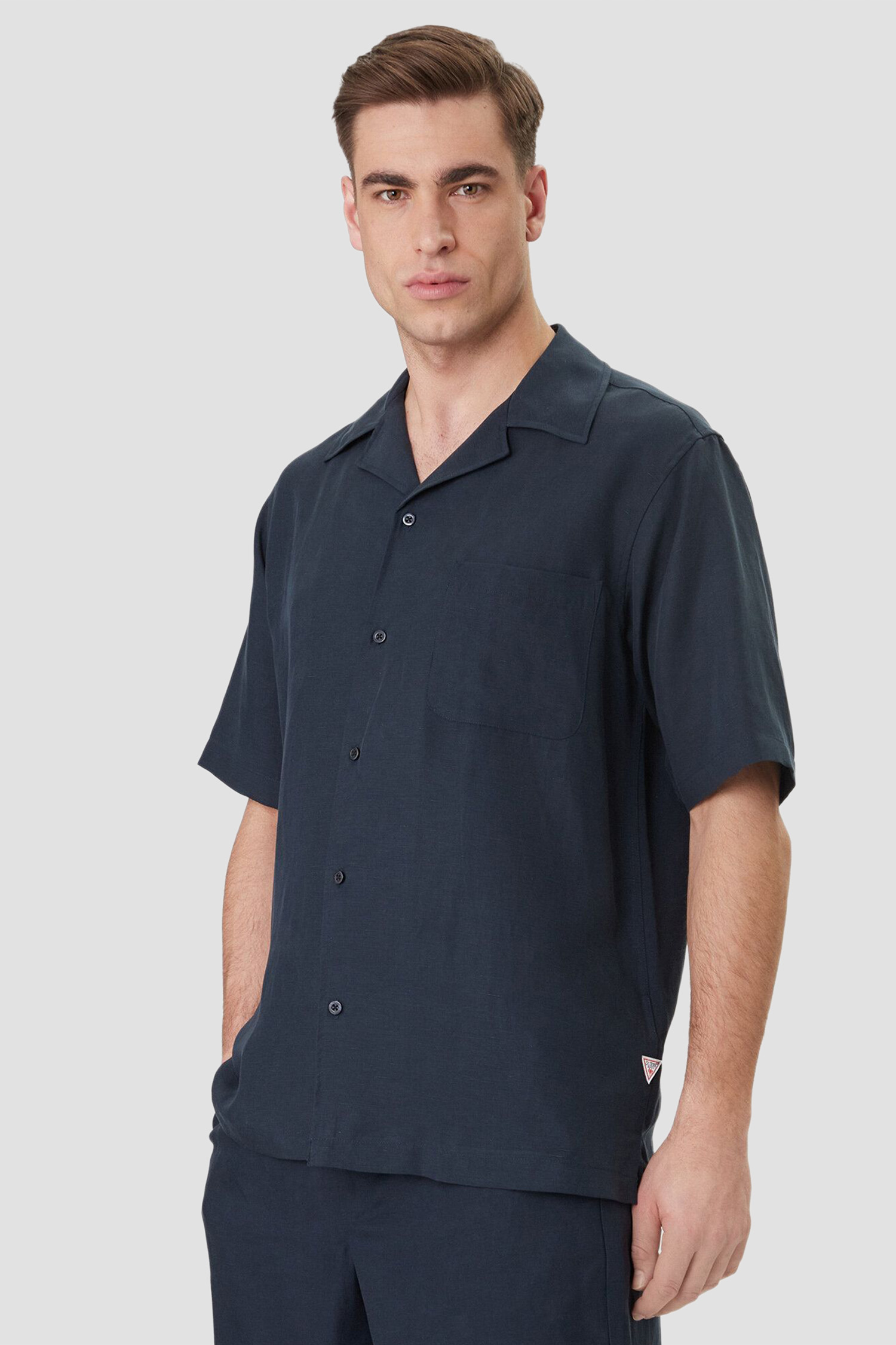 Чоловіча темно-синя сорочка Guess F6GH01.WN202;A73L