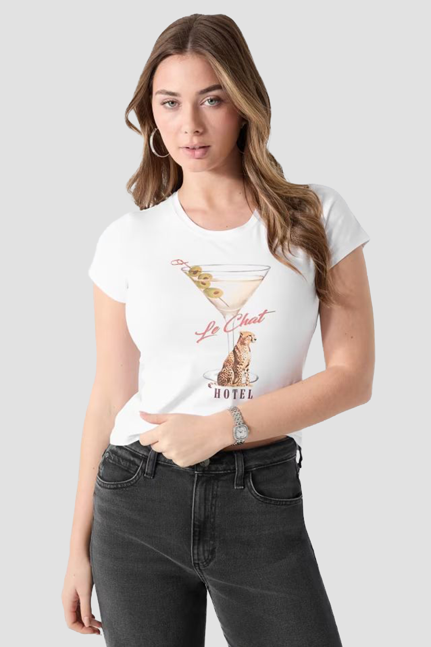 Женская белая футболка Guess W6GI33.K3302;G011