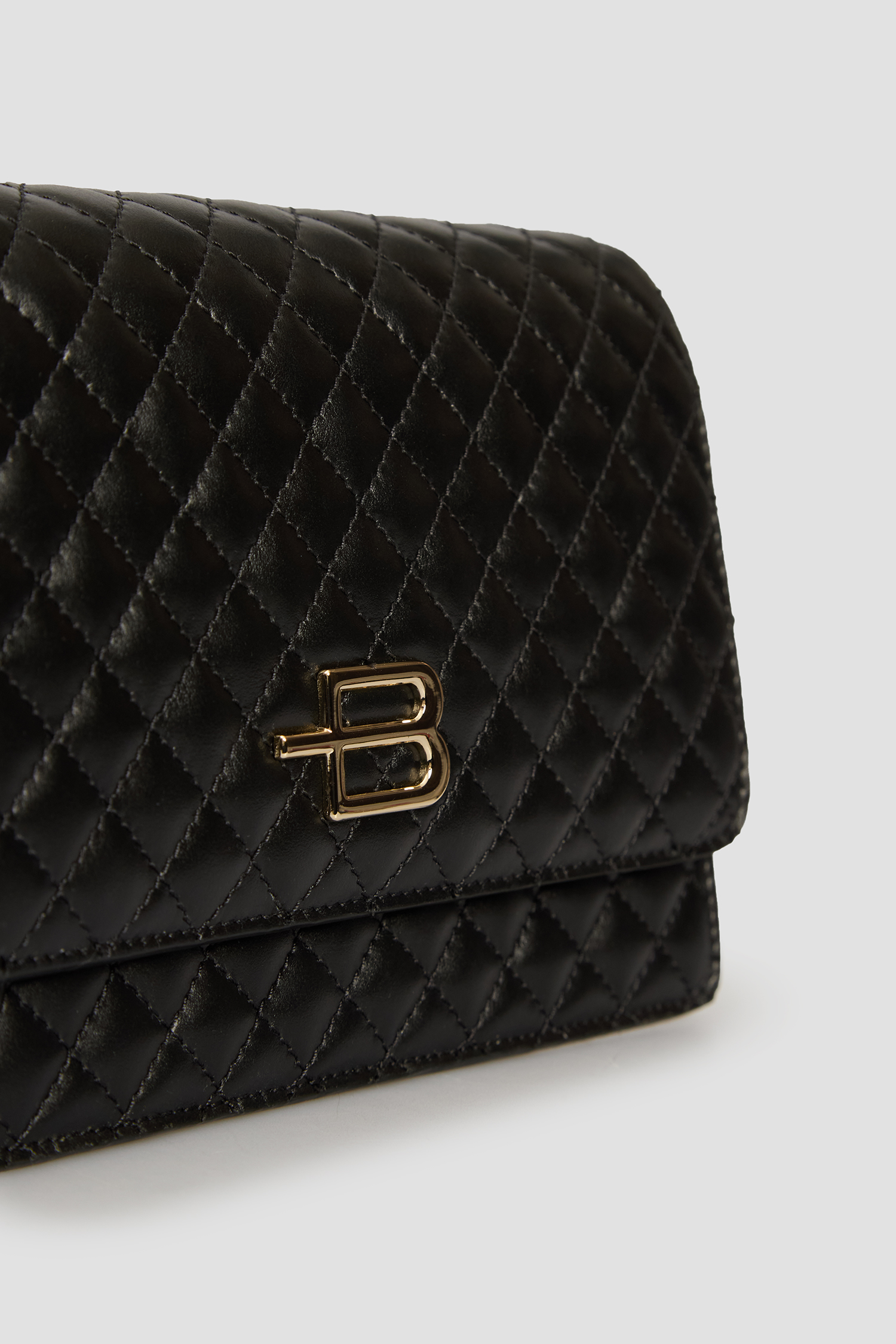 Жіноча чорна шкіряна сумка BALDININI P3B018XXTRAP;0000