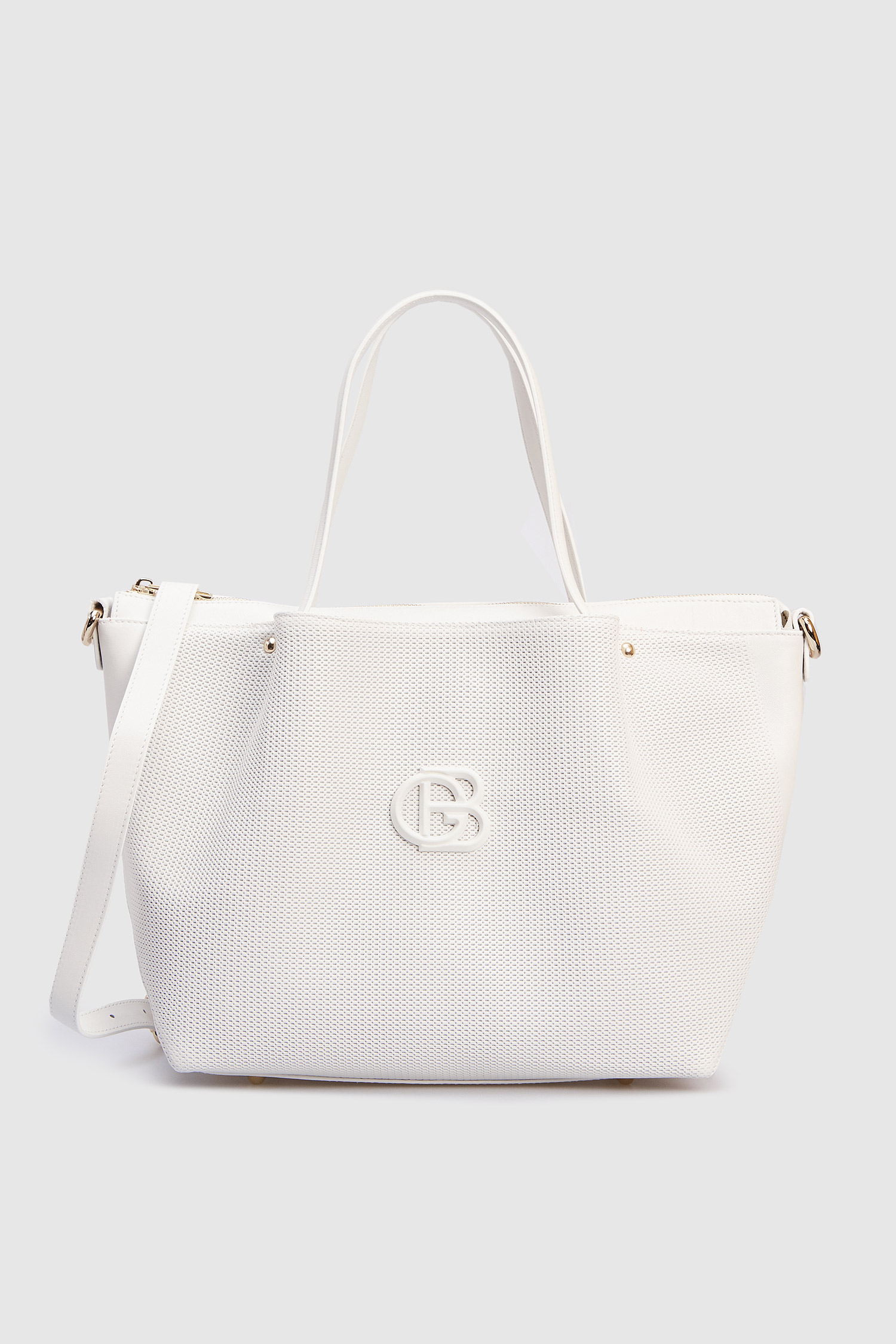 Жіноча біла шкіряна сумка Baldinini 170604;9