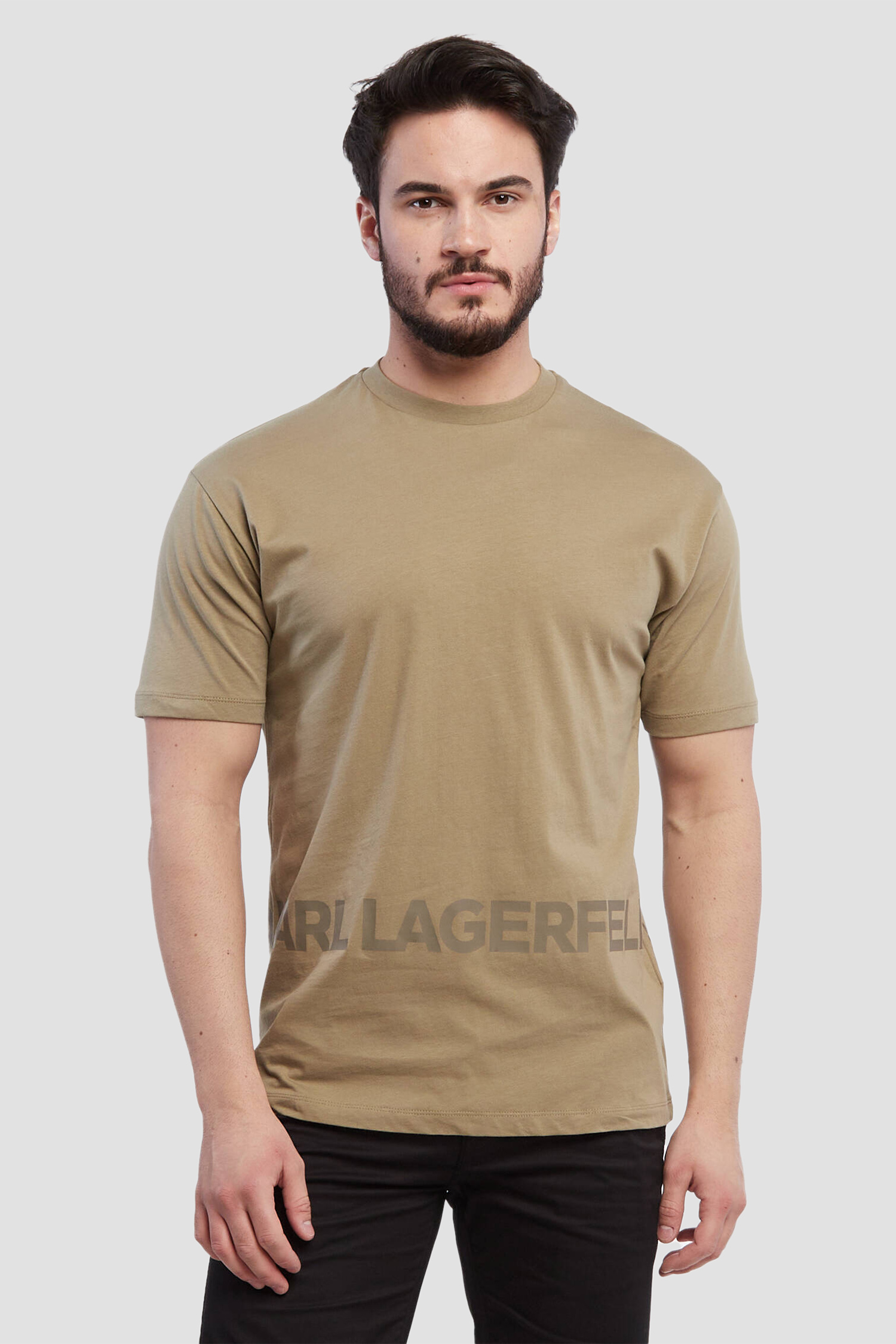 Мужская оливковая футболка Karl Lagerfeld 521224.755152;540 — Ultrashop