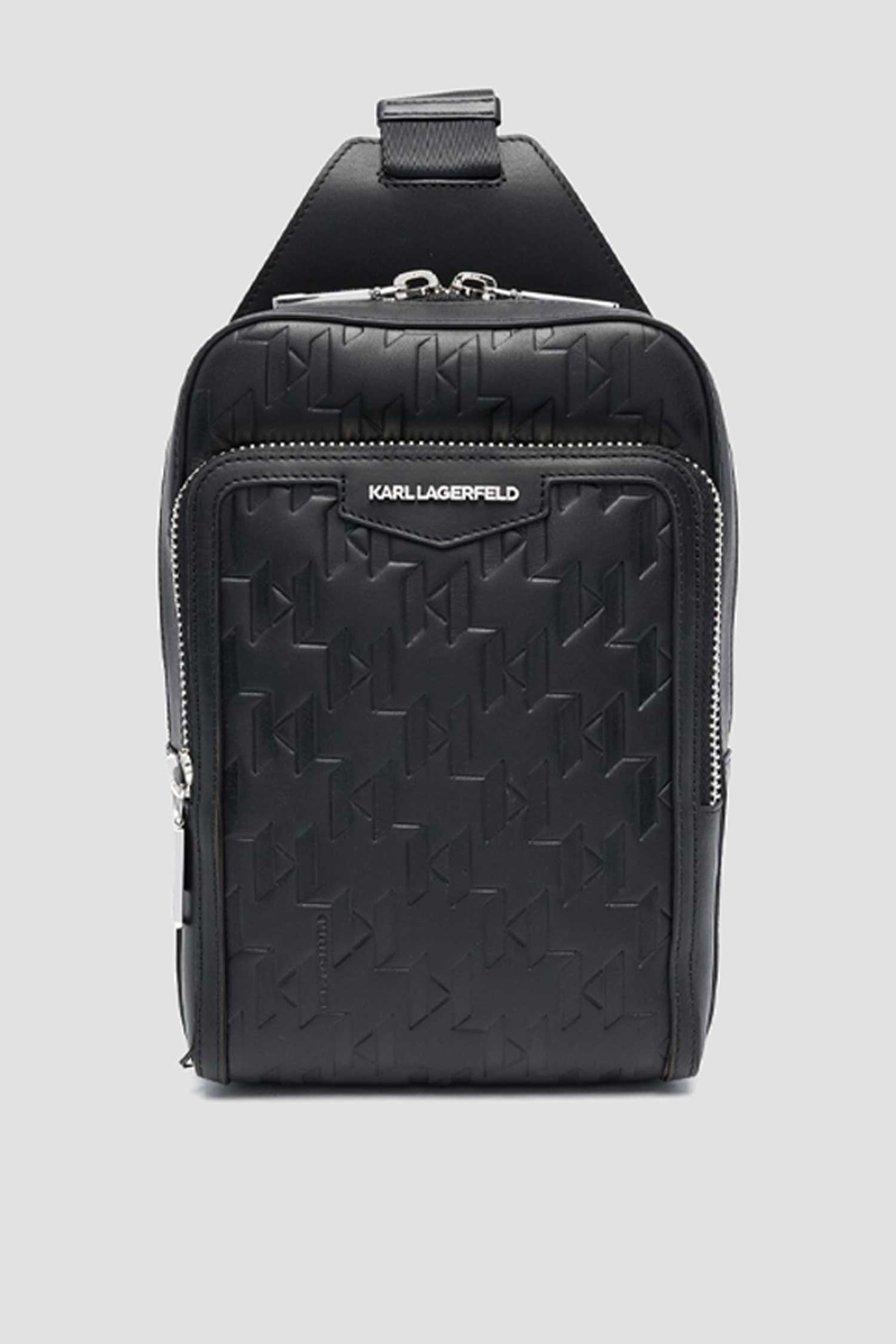 Чоловіча чорна шкіряна сумка Karl Lagerfeld A1M30398;999