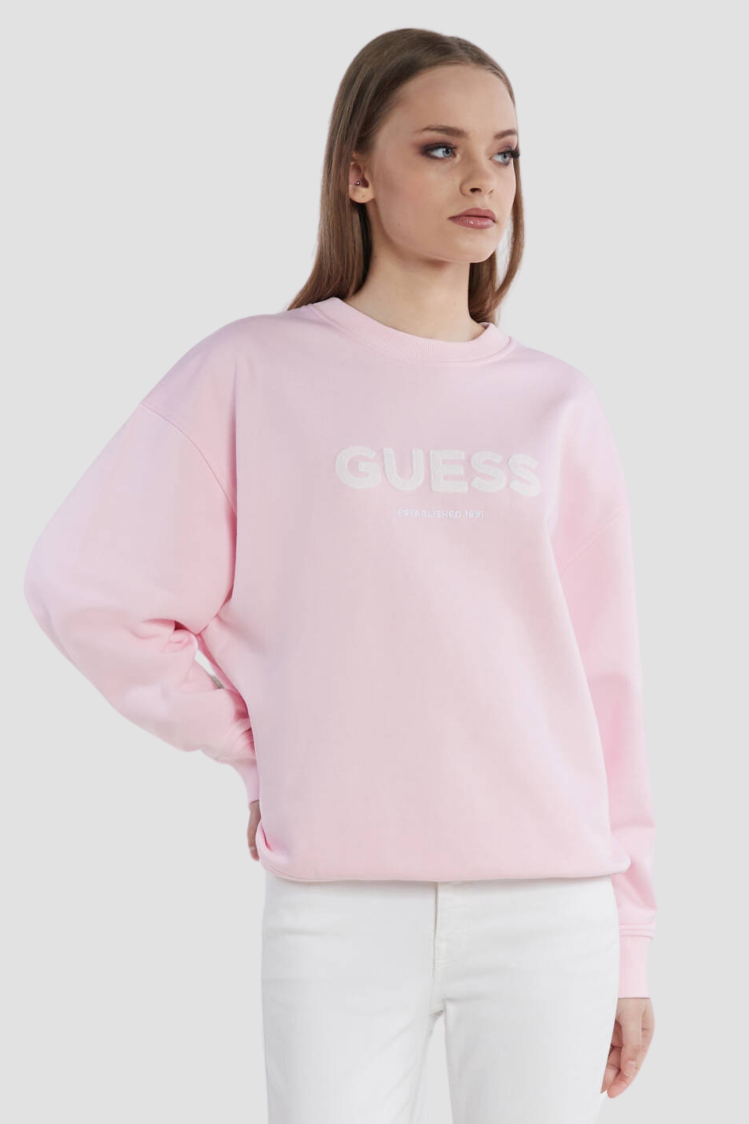 Женский розовый свитшот Guess V4GQ00.K8802;A61I