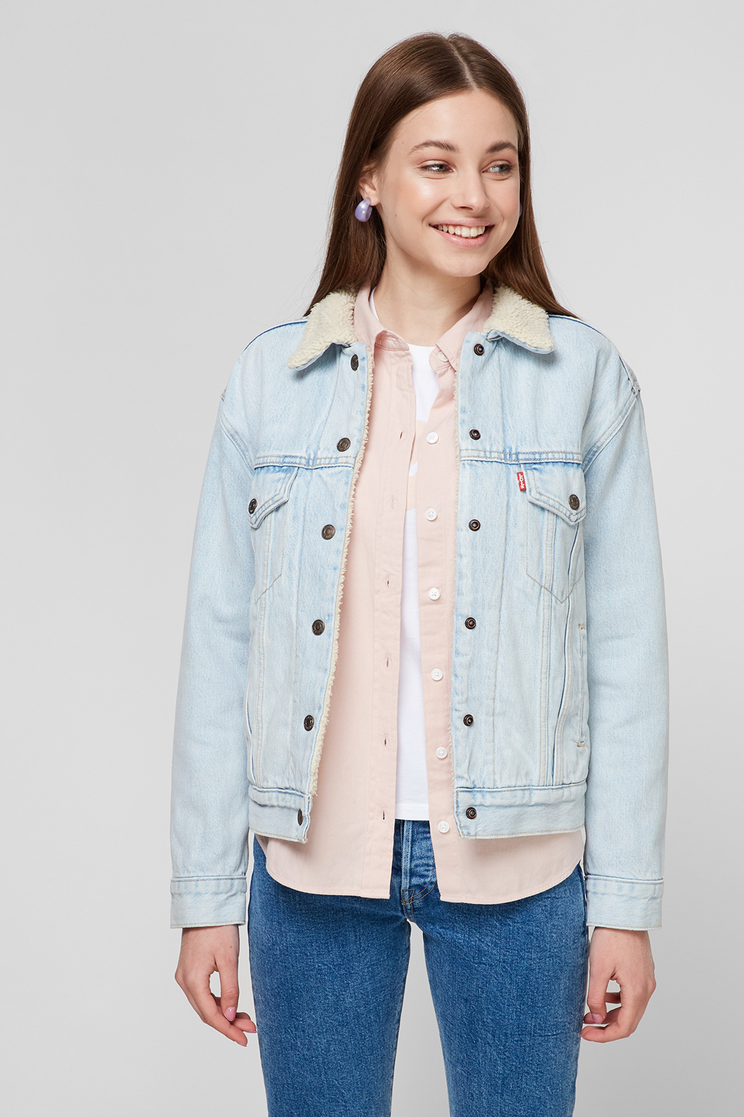 Блакитна джинсова куртка для дівчат Levi’s® 36137;0031