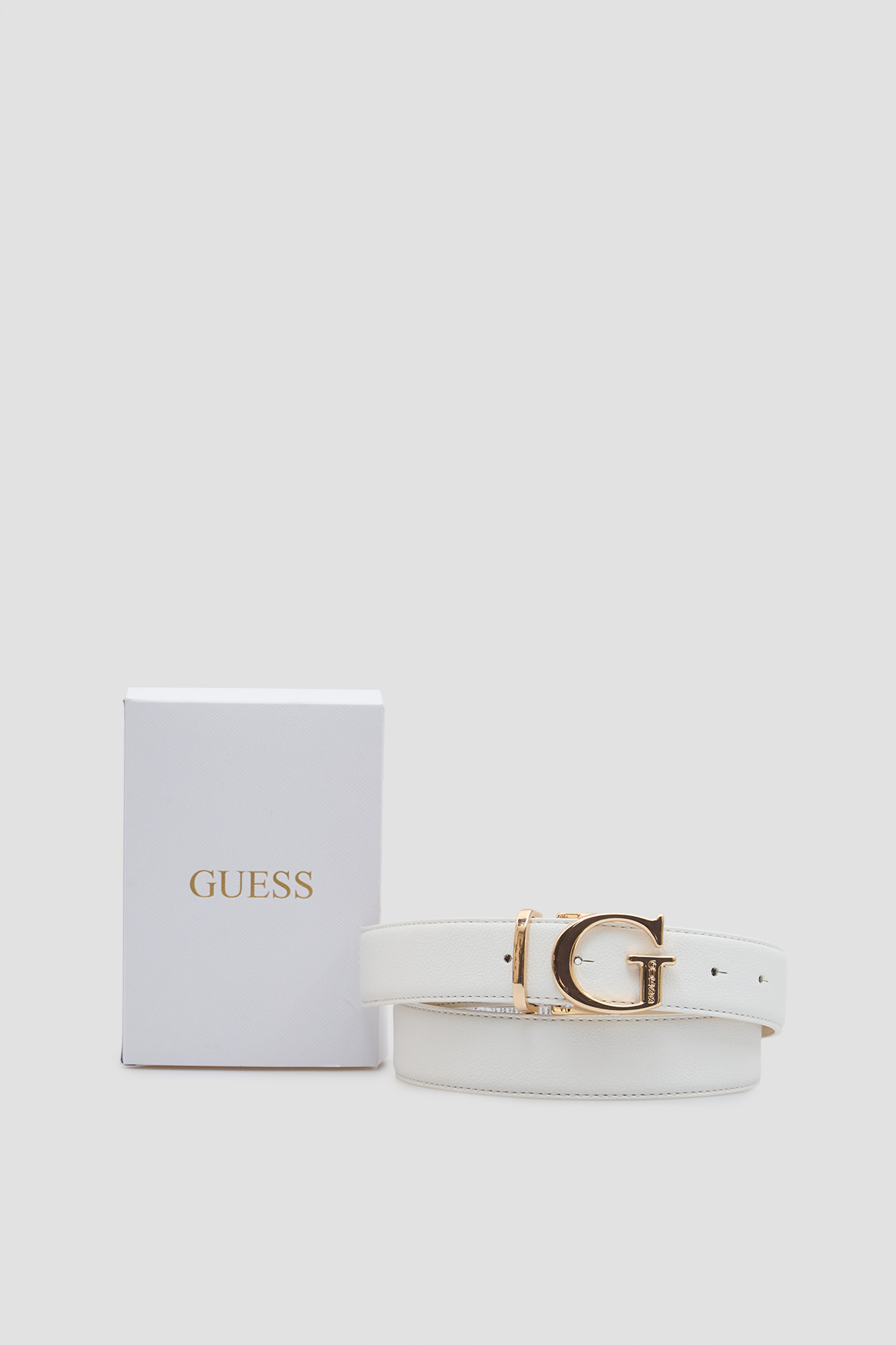 Жіночий білий ремінь Guess BW9362.P6230;WHI