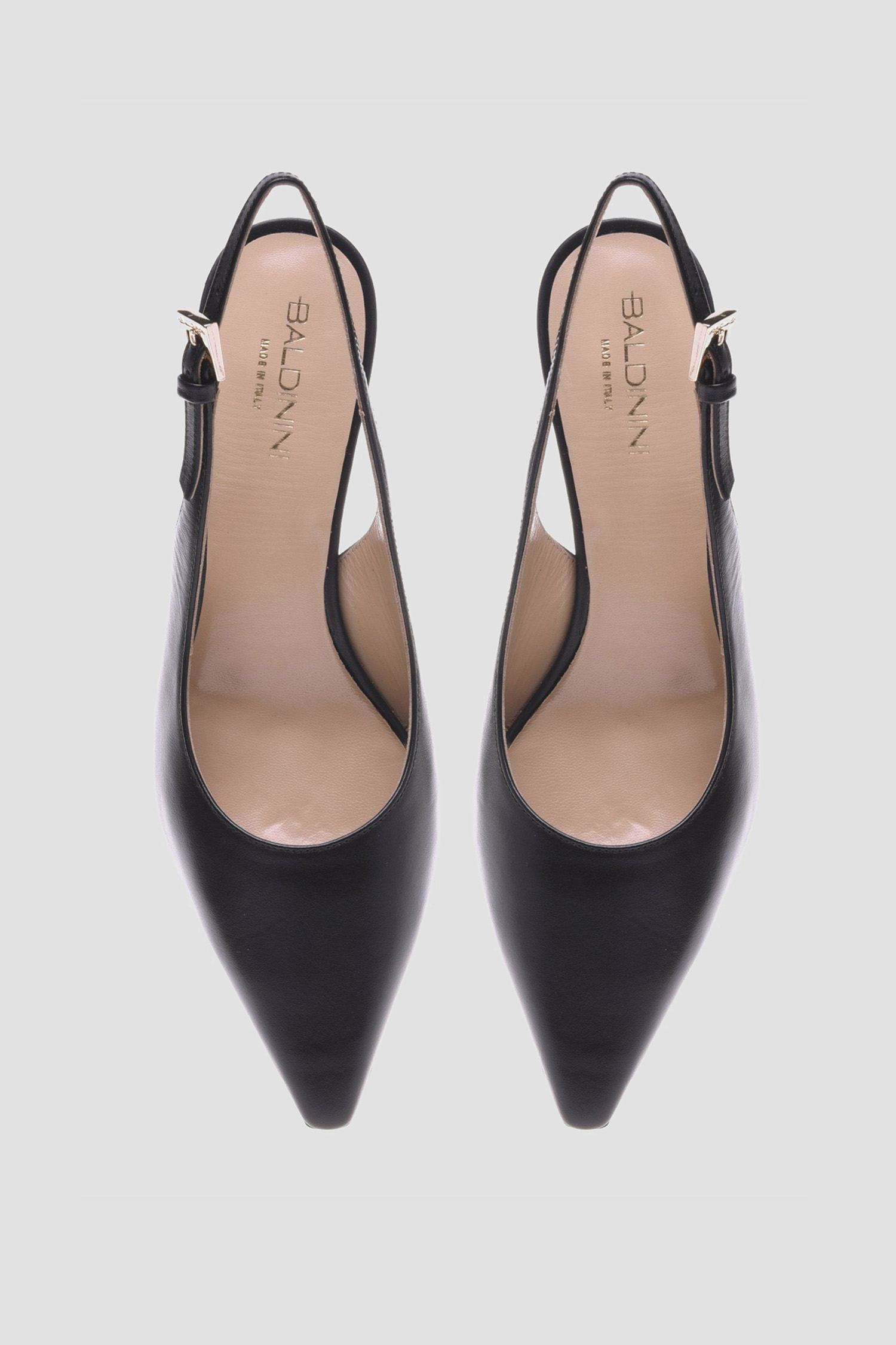 Женские черные кожаные слингбэки BALDININI D5E203P5VITE;0000