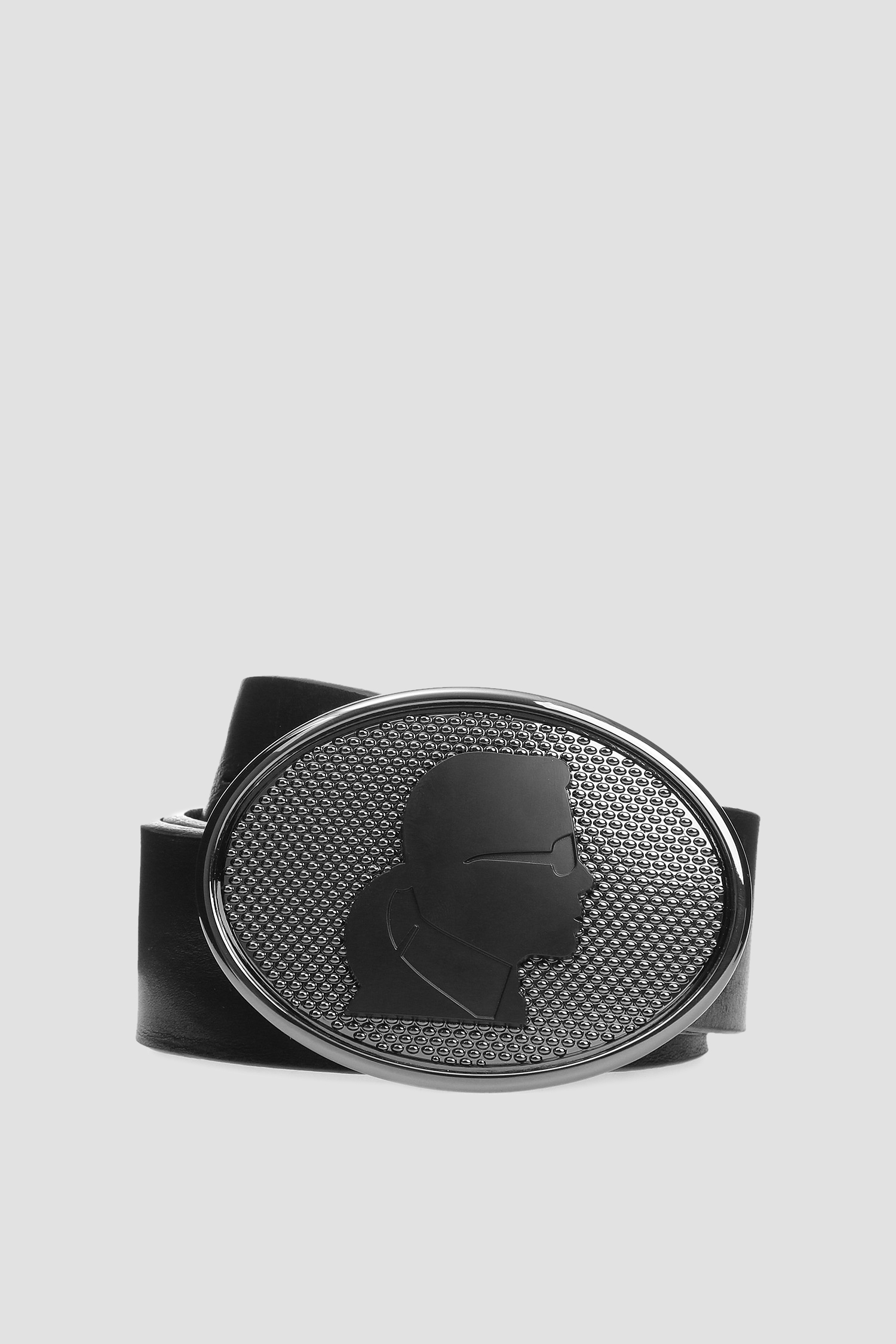 Мужской черный кожаный ремень Karl Lagerfeld 582437.815300;990