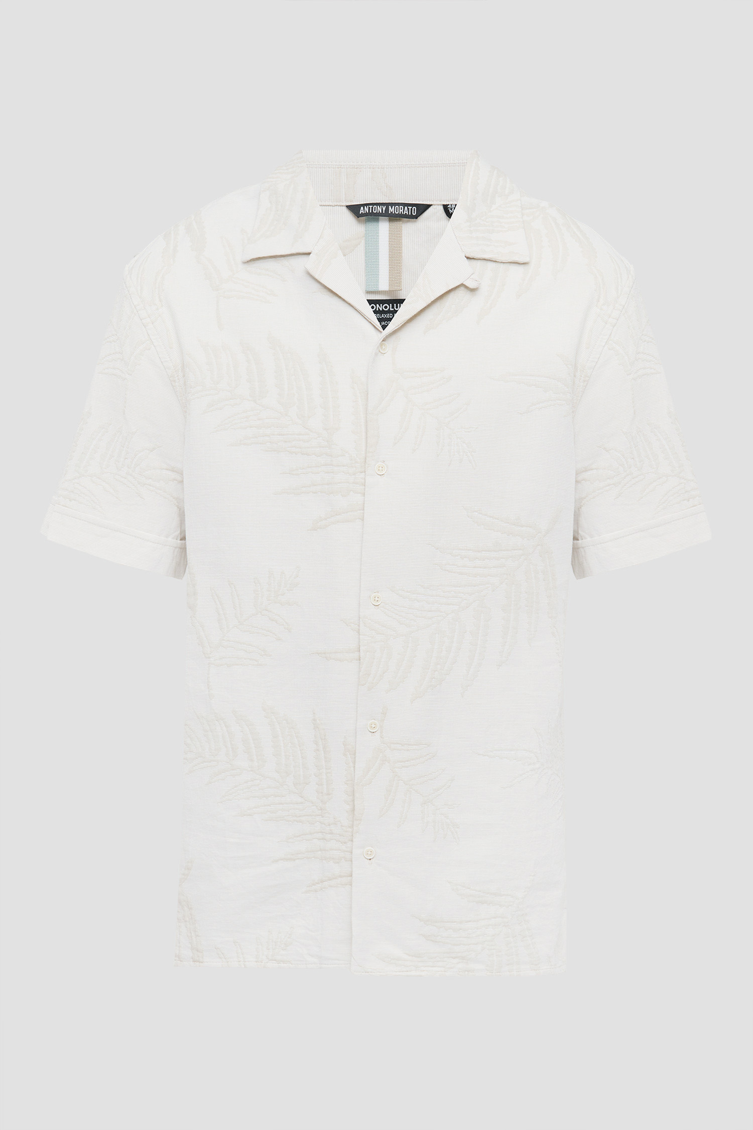 Мужская белая рубашка с узором Antony Morato MMSS00204.FA440060;2107