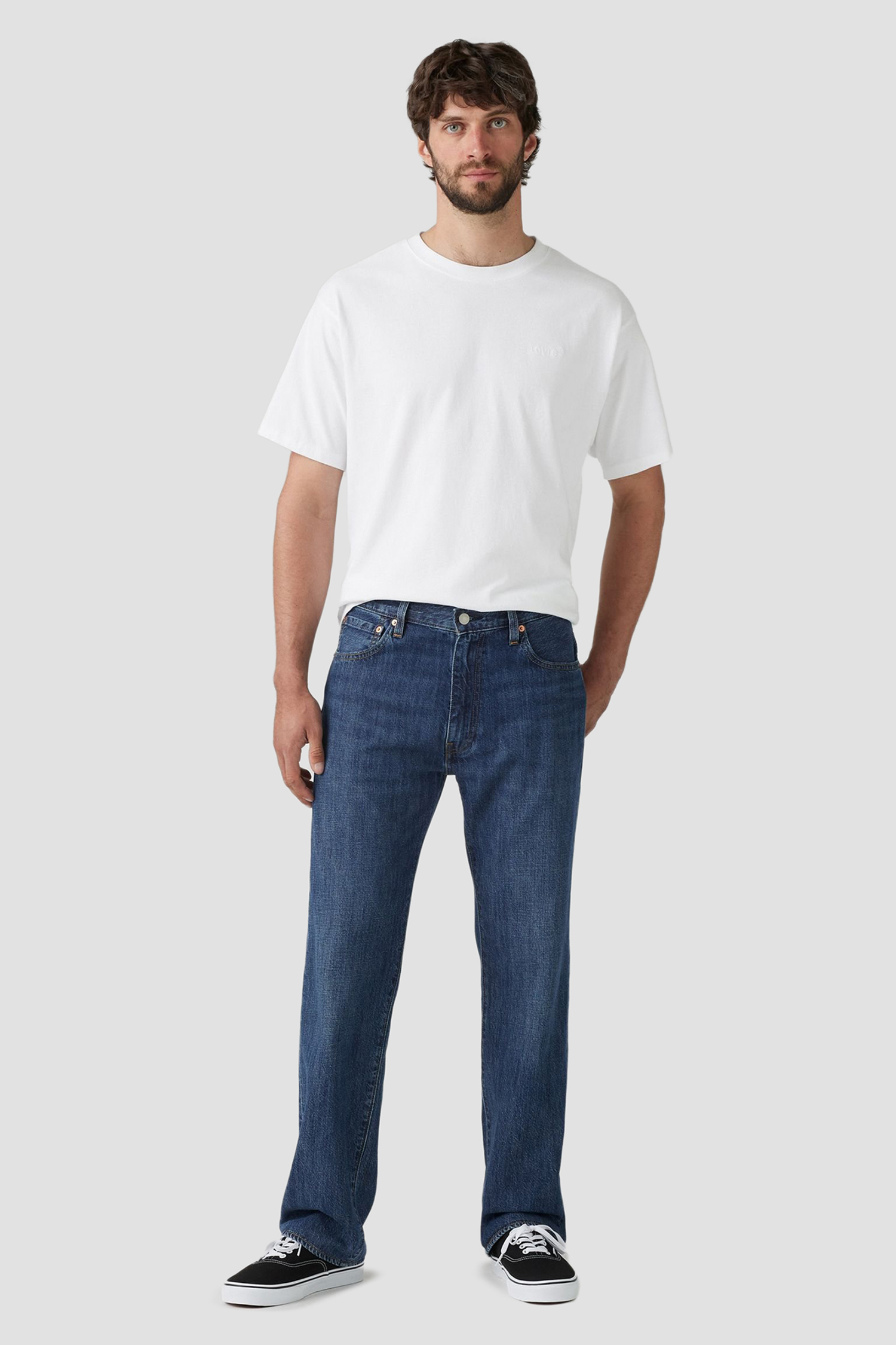 Чоловічі темно-сині джинси 555™ Relaxed Straight Levi’s® 000LO;0011