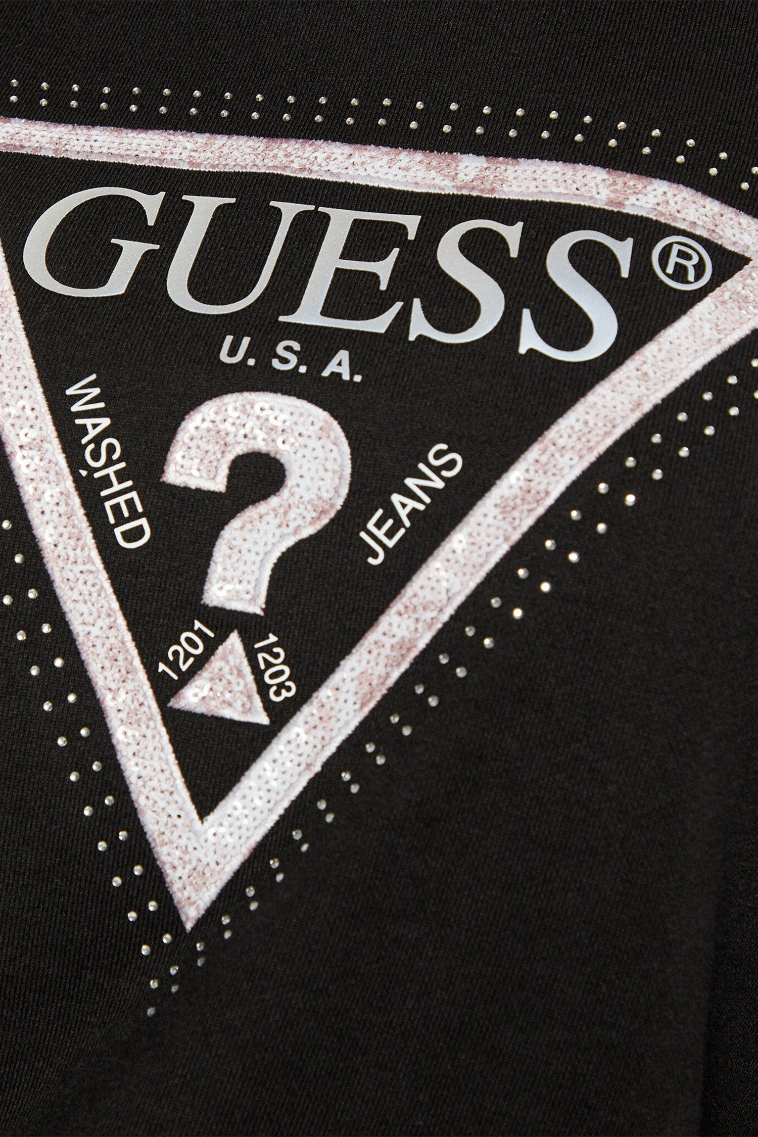Женский черный свитшот Guess W5RQ09.K8802;JBLK