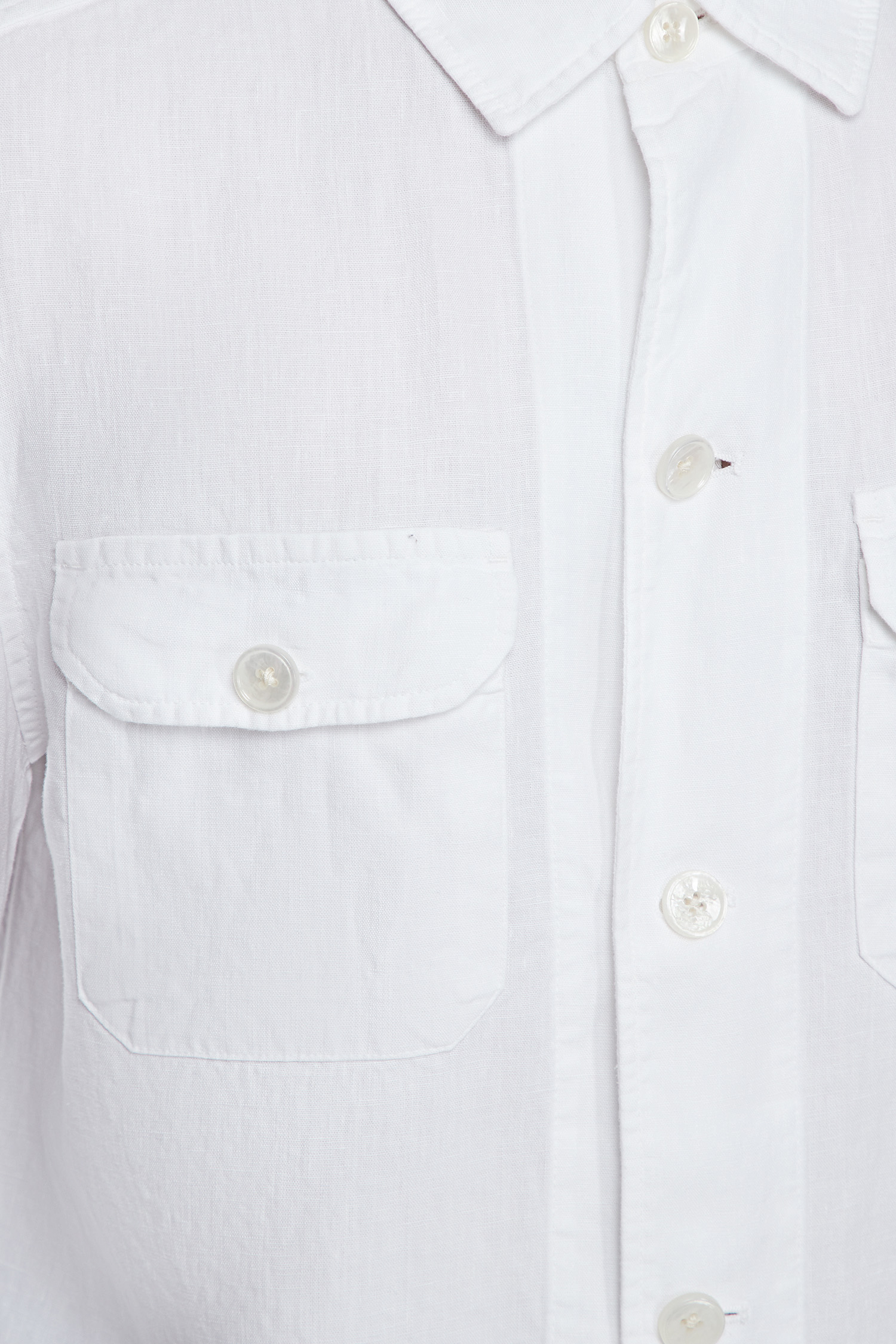 Мужская белая льняная рубашка BOSS 50489310;100