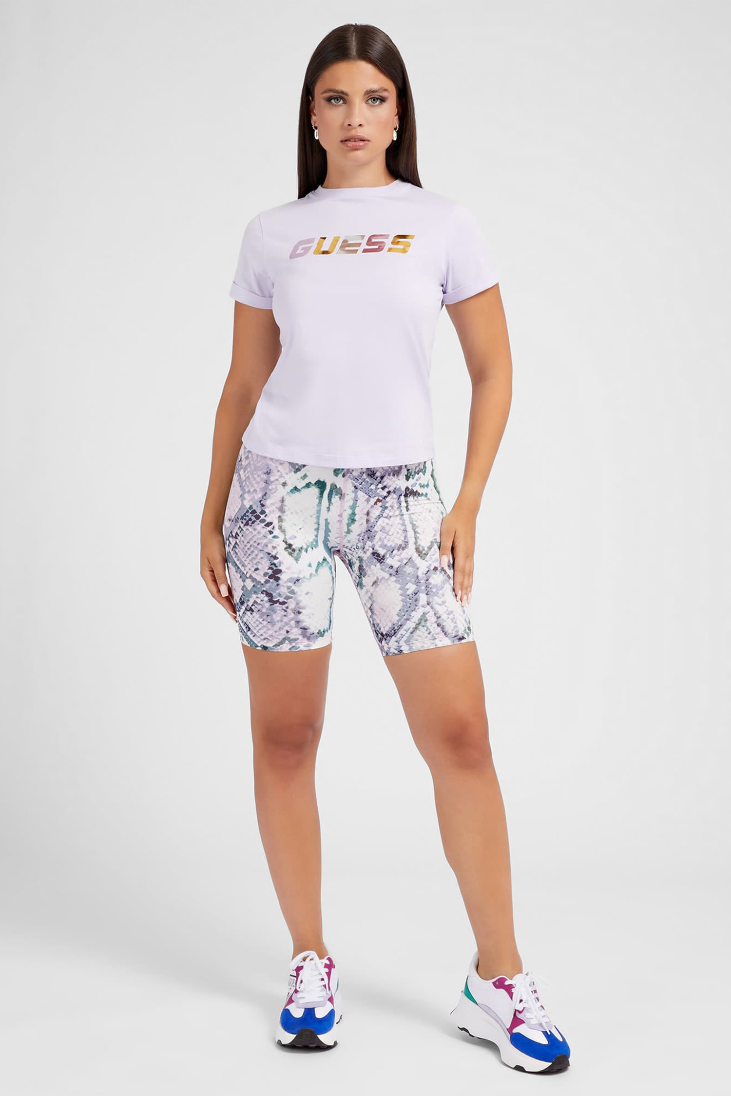 Женская сиреневая футболка Guess V2YI04.I3Z11;LAH