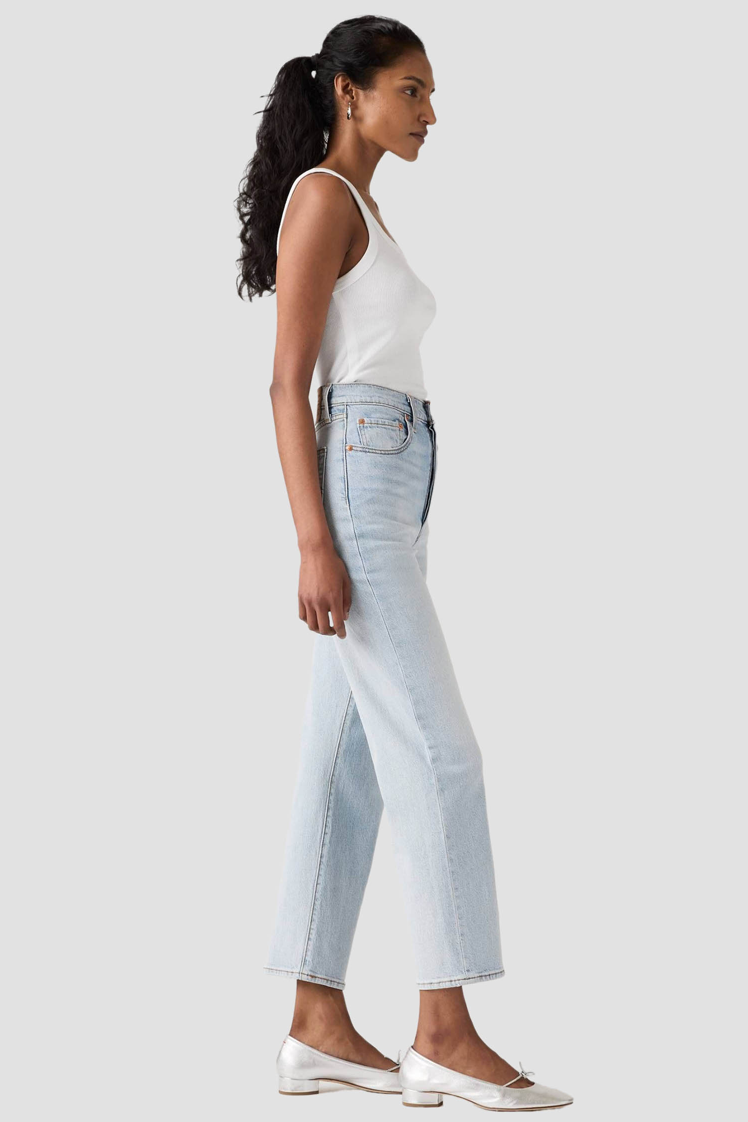 Жіночі блакитні джинси Ribcage Straight Ankle Levi’s® 72693;0282