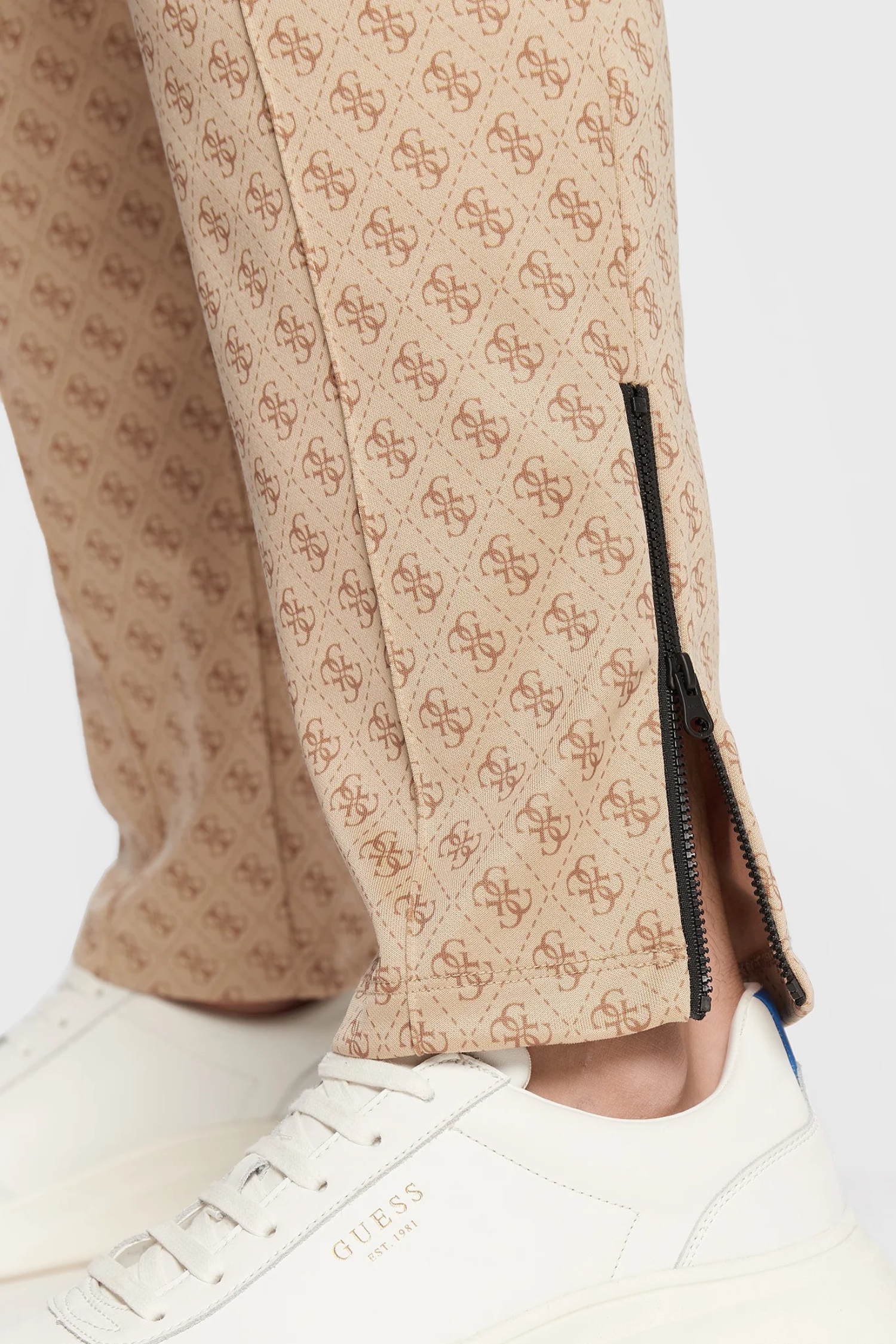Мужские бежевые спортивные брюки с узором Guess Z2BB05.FL04Q;P13W