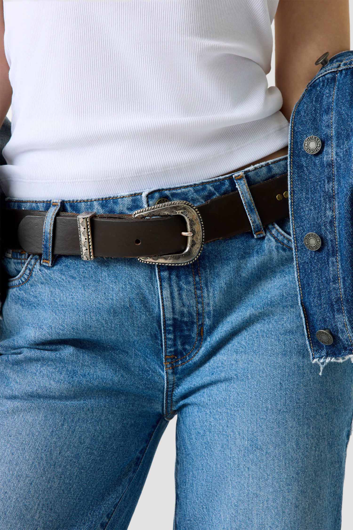 Женские голубые джинсы Guess Jeans W5YA98.D6332;INLV