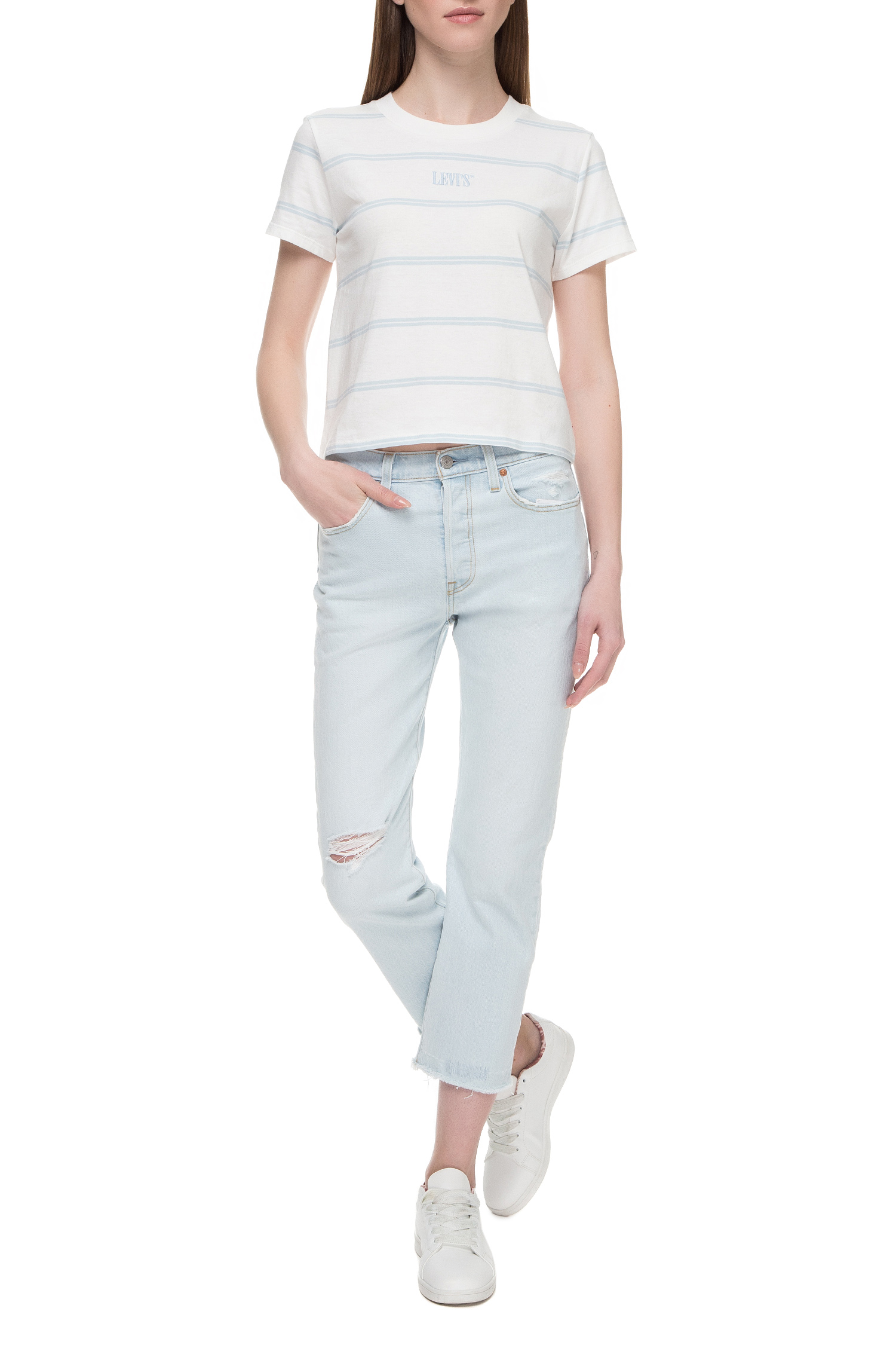 Женские голубые джинсы 501® Crop Levi’s® 36200;0097