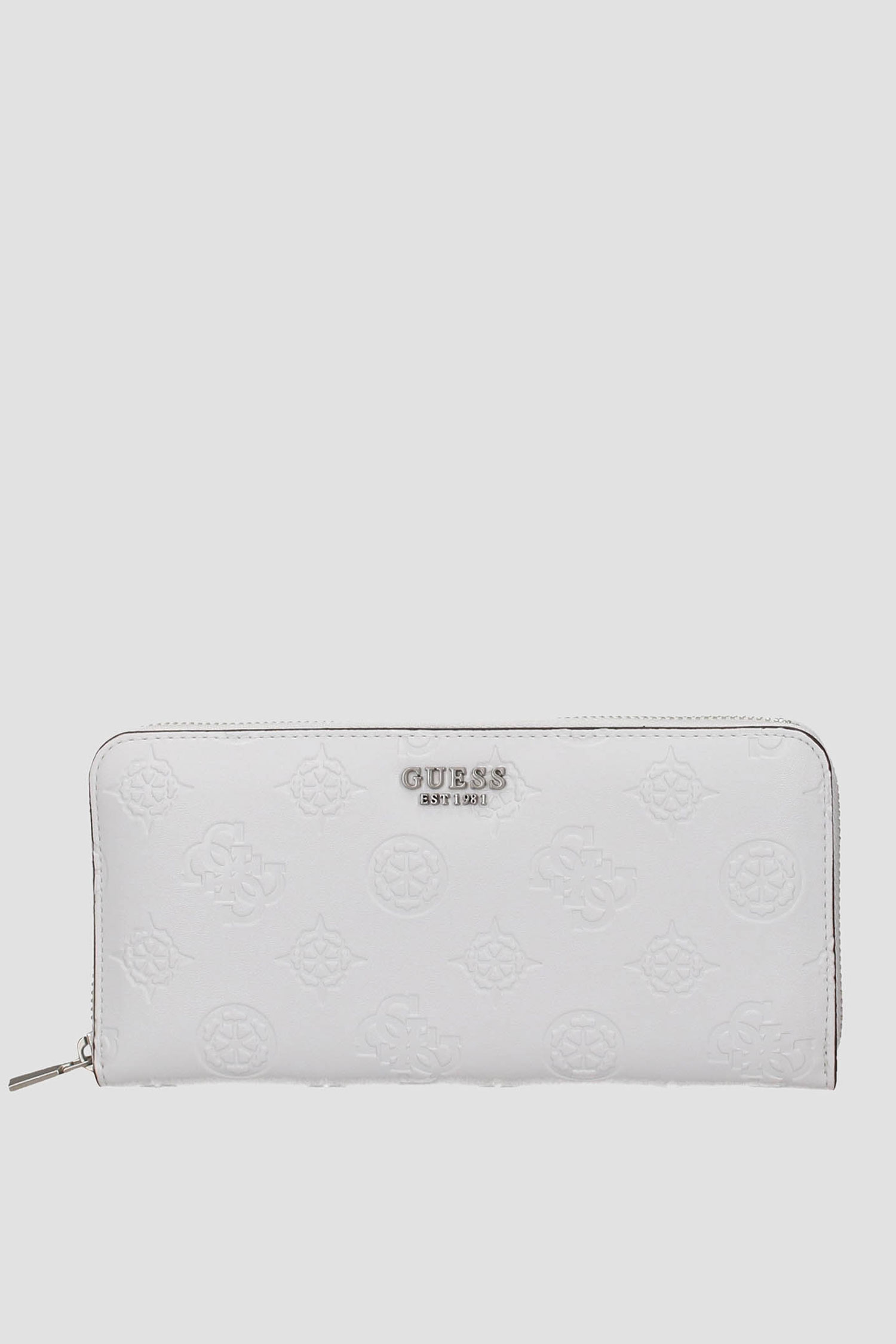 Жіночий білий гаманець з візерунком Guess SWPO87.47460;WHI