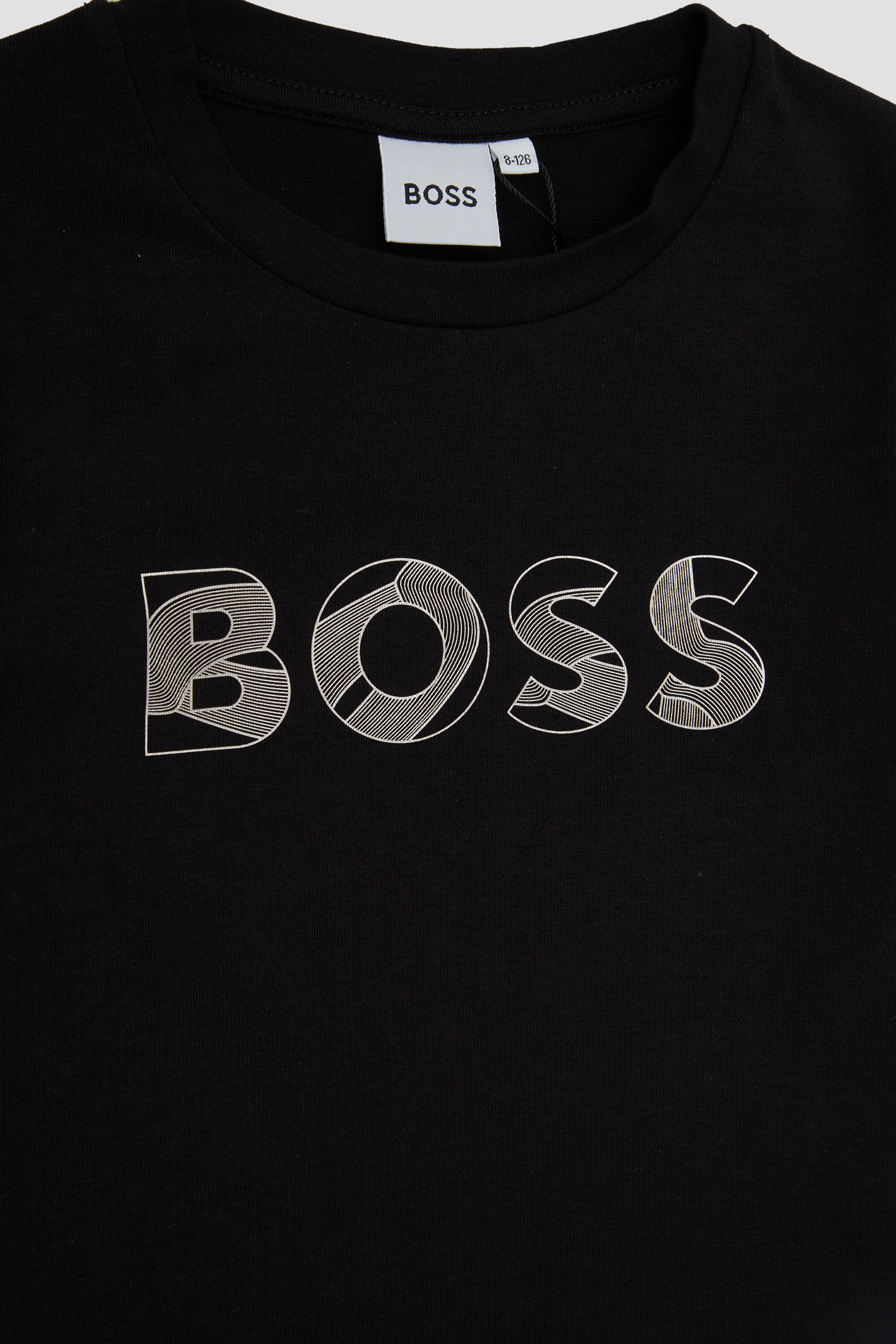 Детский черный лонгслив BOSS kids J15487;09B