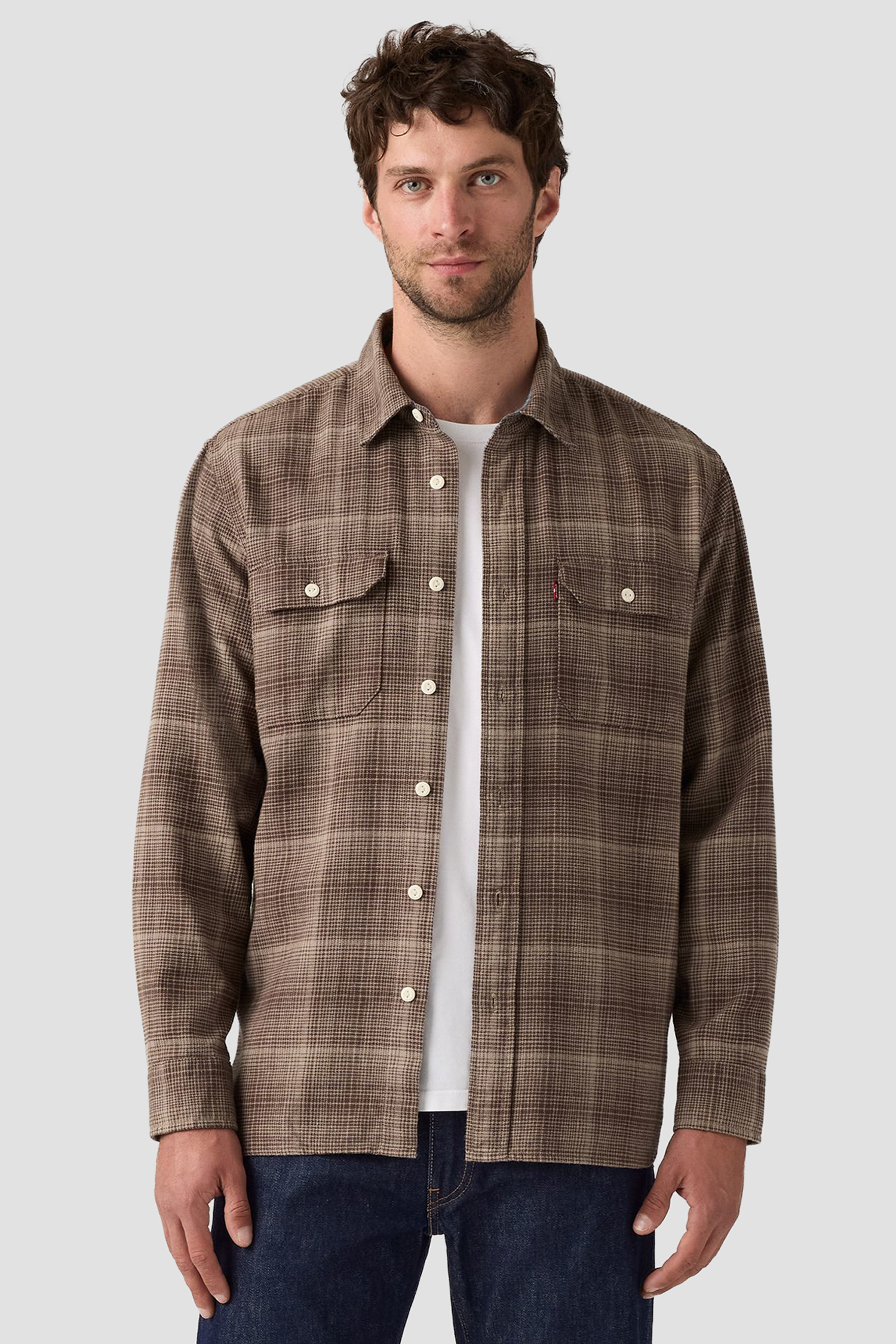 Мужская коричневая рубашка в клетку Levi’s® 19587;0364