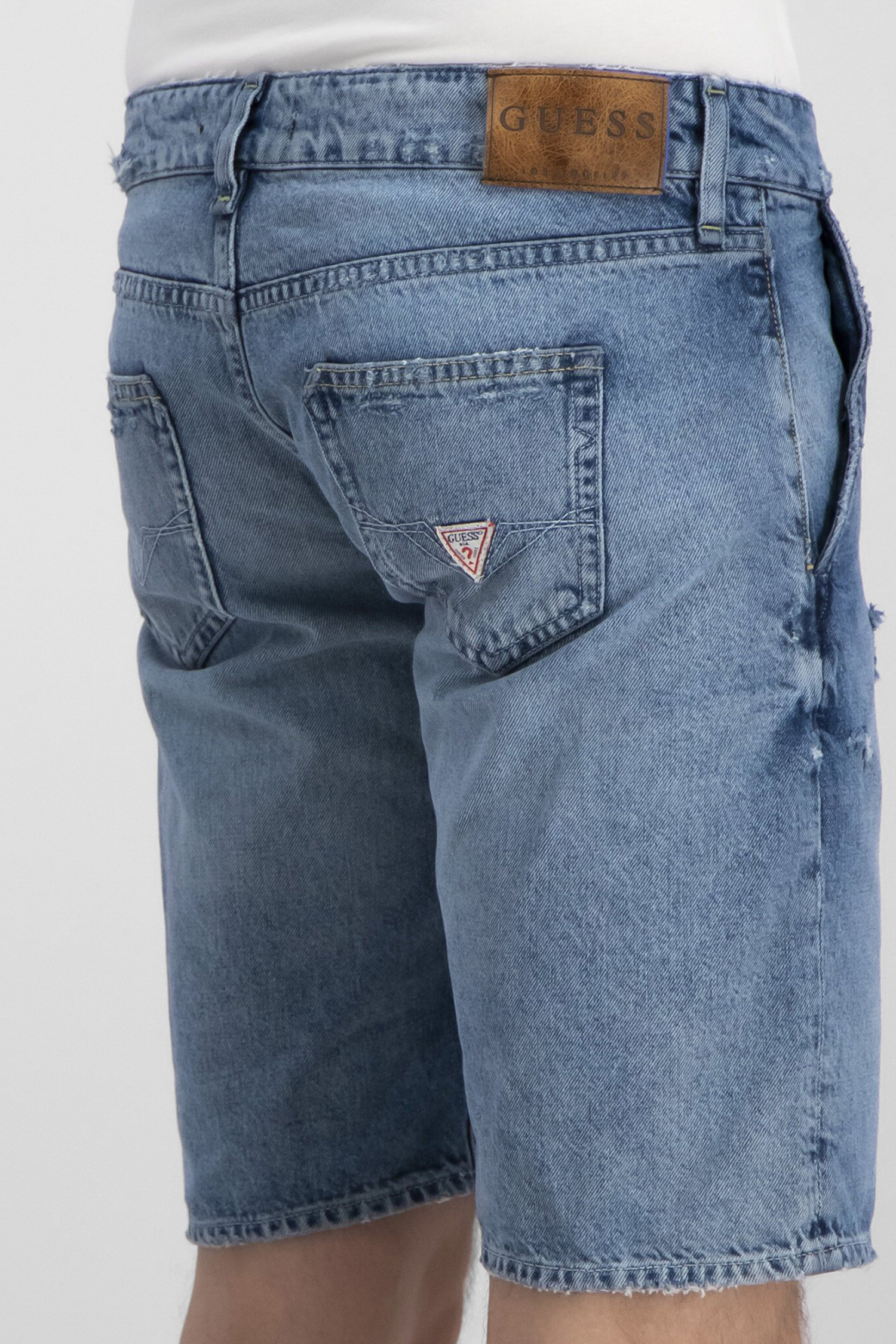 Мужские синие джинсовые шорты Guess M92D04.D3I81;LNNX