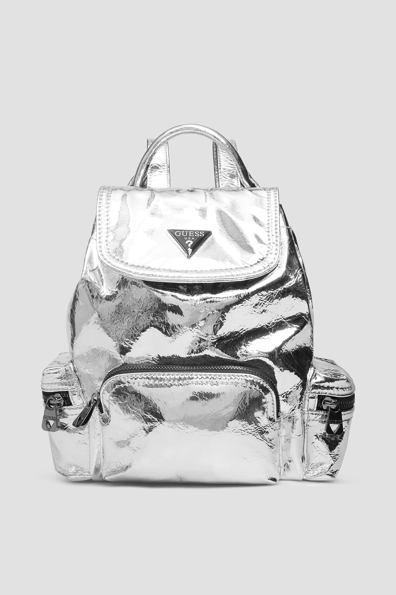 Серебристый рюкзак для девушек Guess HWMR78.82320;SIL