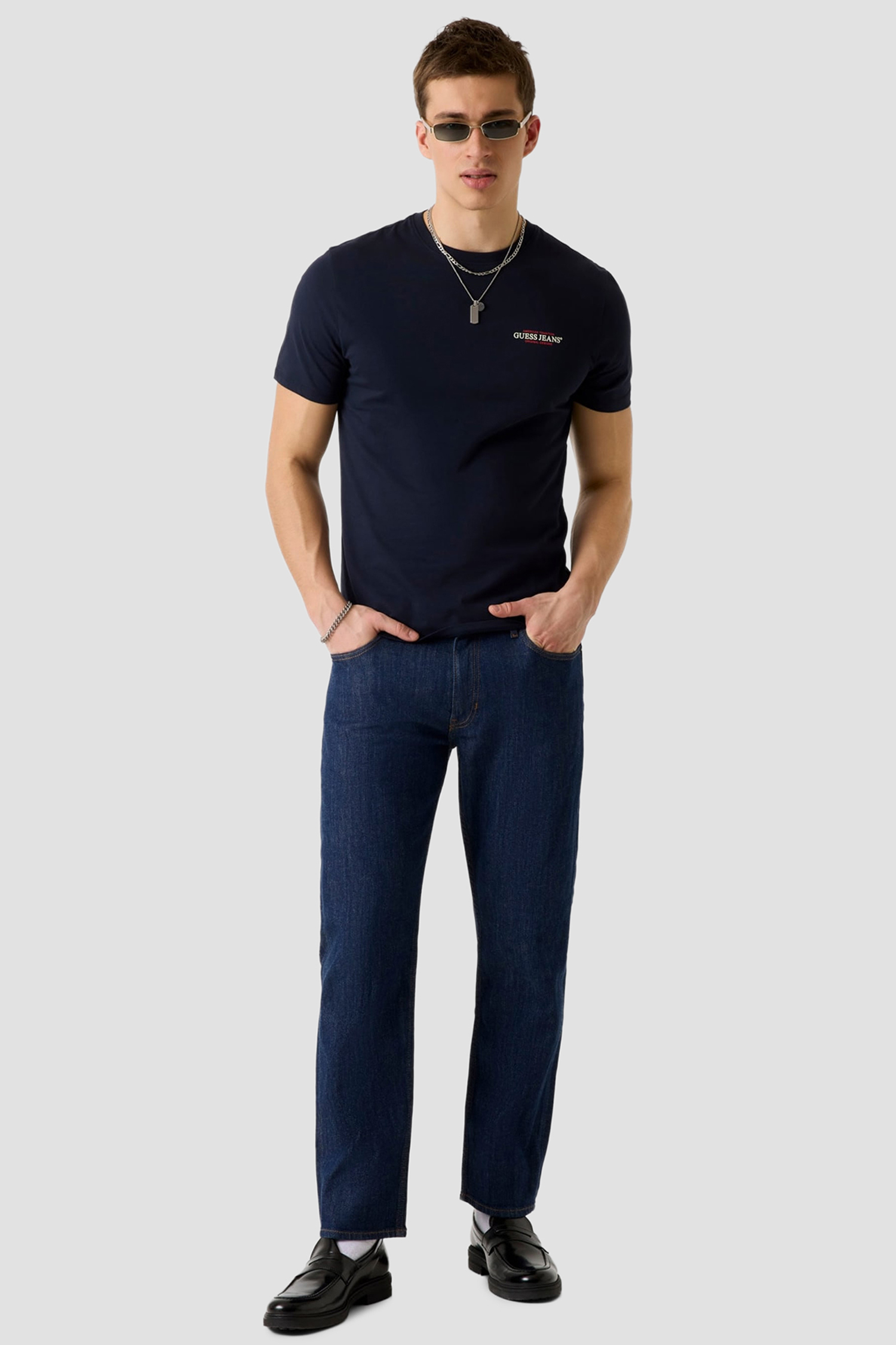 Мужские темно-синие джинсы Guess Jeans M6RA1B.D002G;GDRK