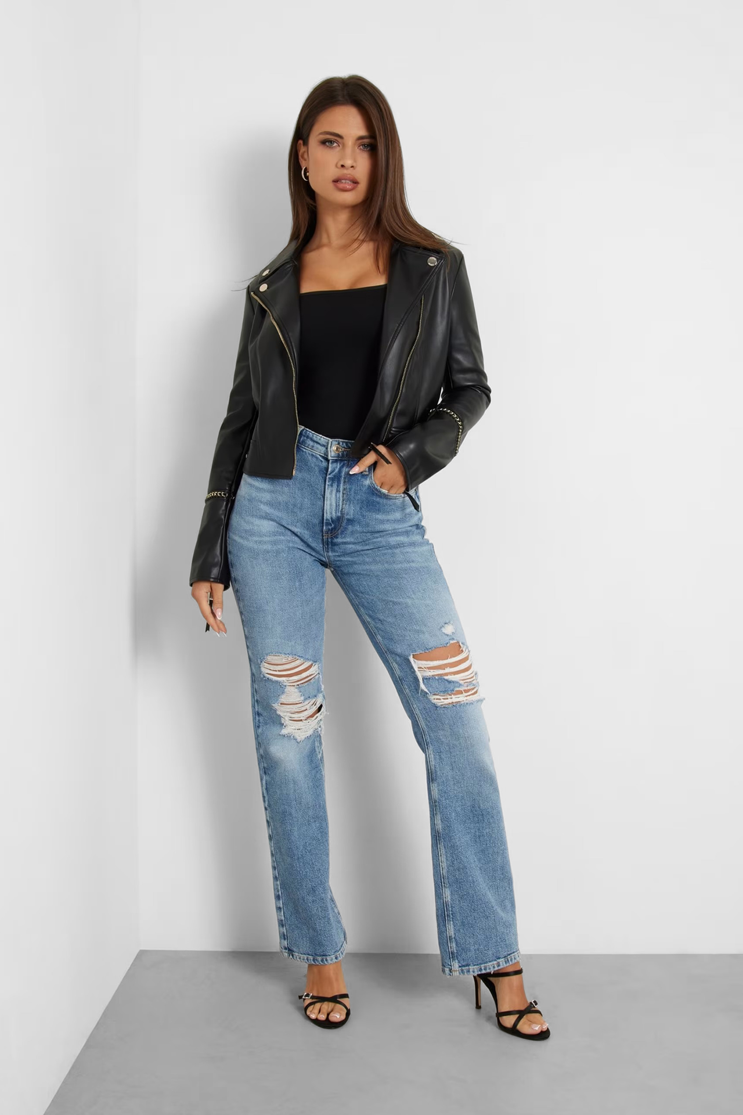 コスメ Женская черная косуха Guess W4YL21.WE480;JBLK — Ultrashop