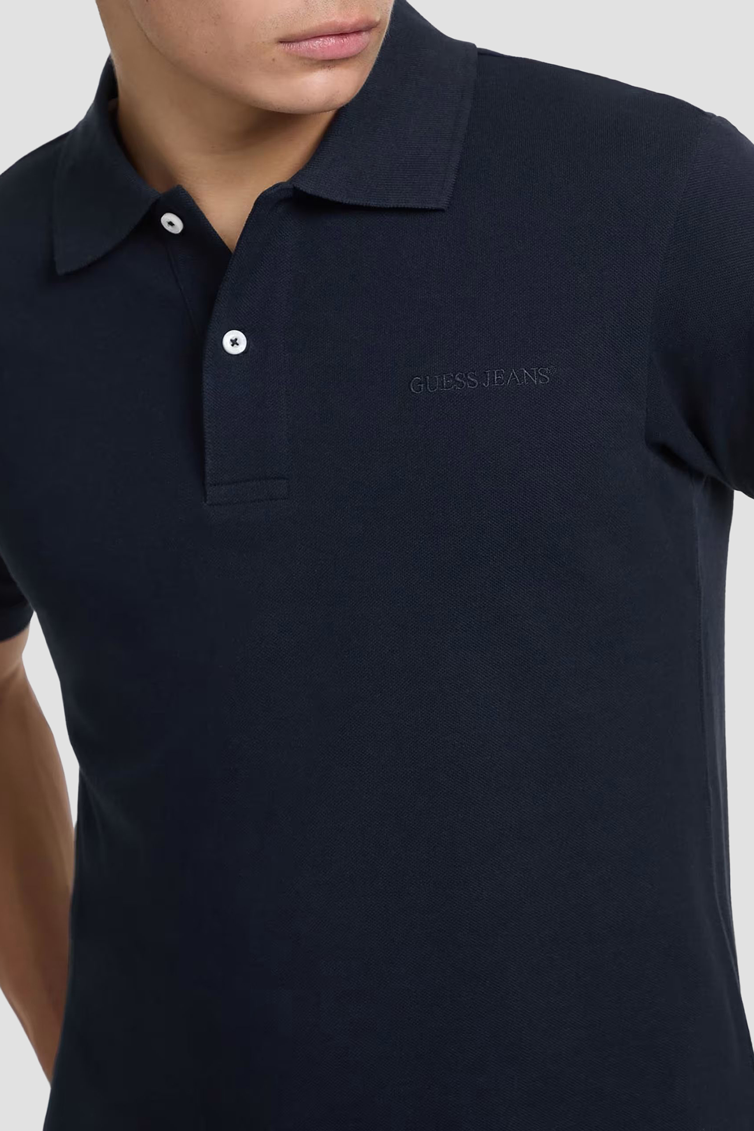 Мужское темно-синее поло Guess Jeans M4BP29.KCJV1;A71W