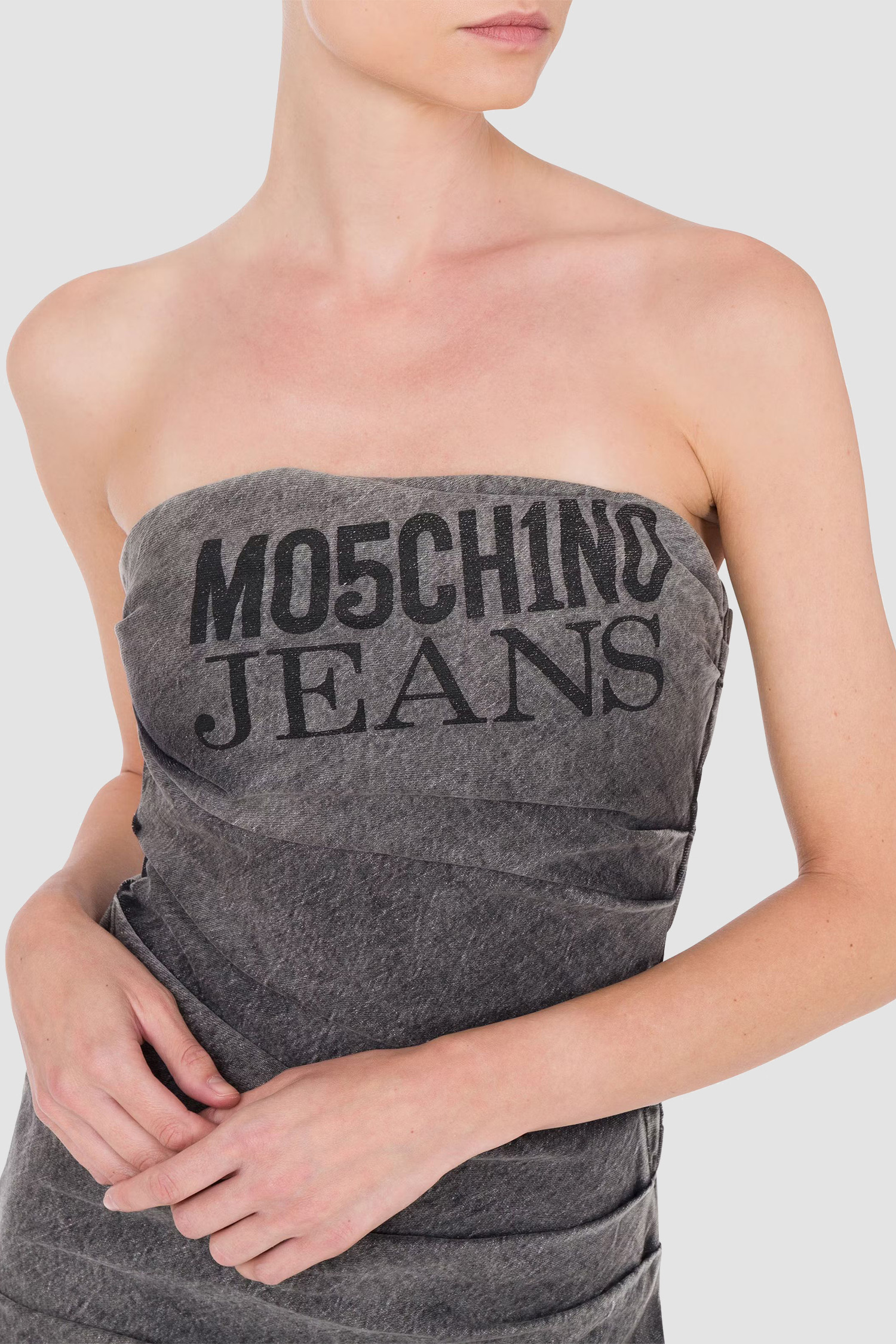 Женское серое джинсовое платье Moschino A0430.3219;1508