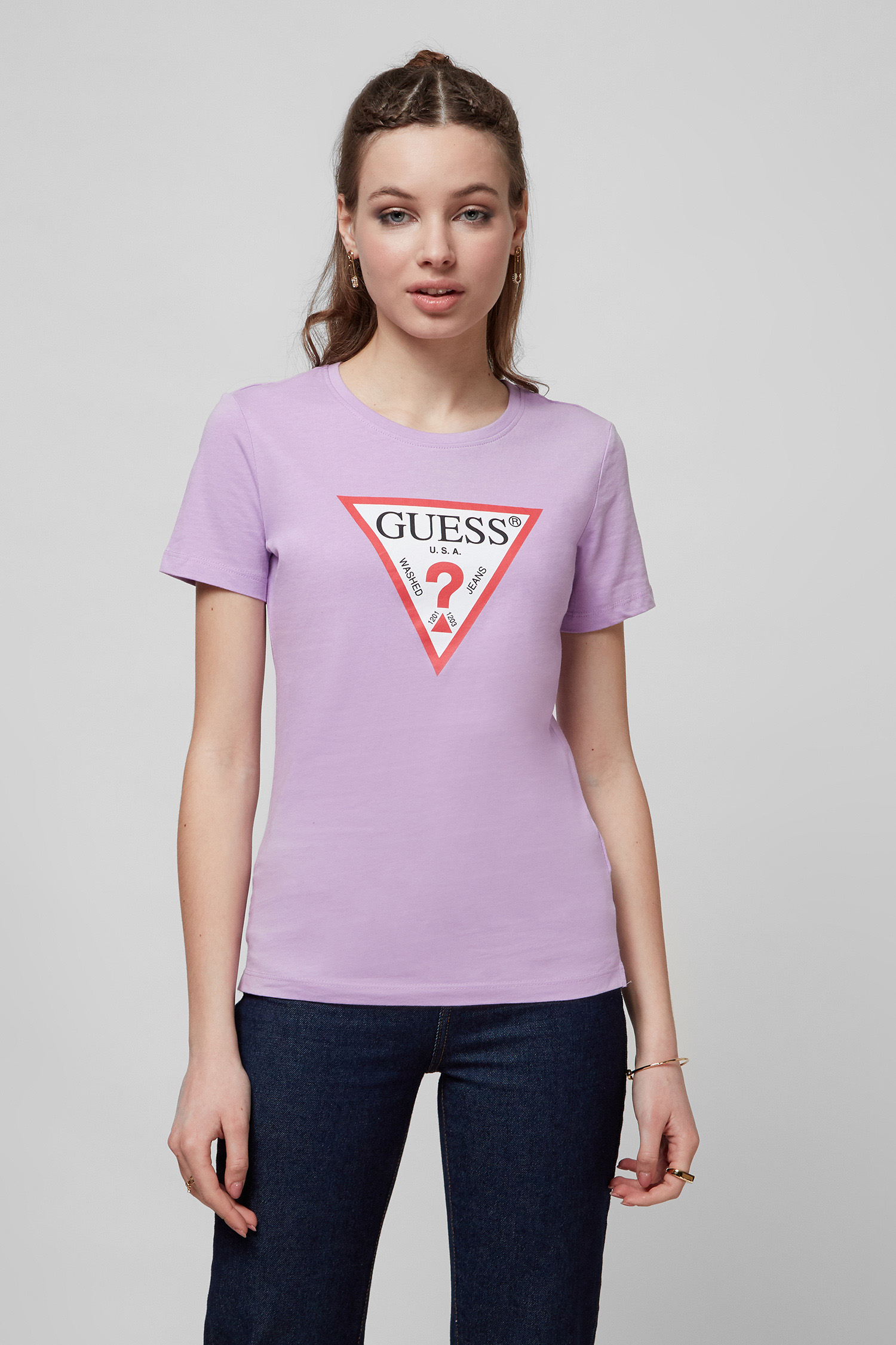 Сиреневая футболкадля девушек Guess W1YI1B.I3Z11;A405
