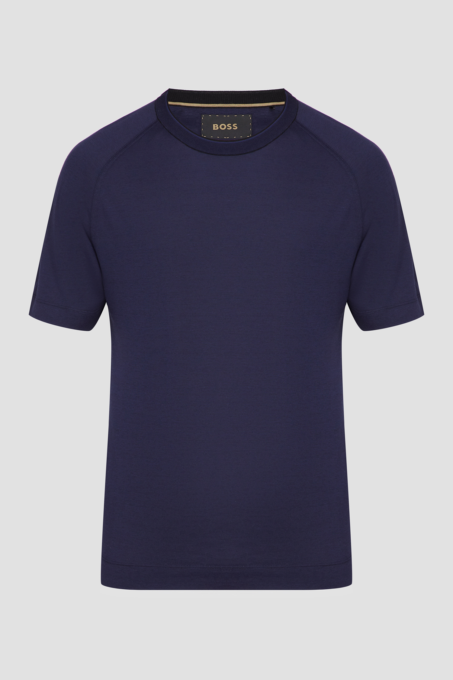 Мужская темно-синяя шелковая футболка BOSS 50512145;484