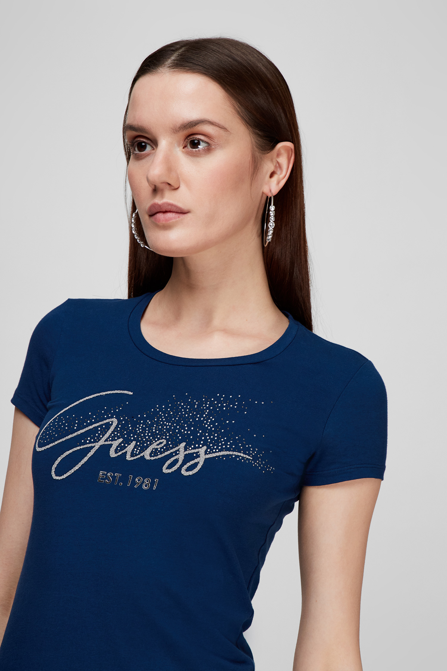 Женская синяя футболка Guess W2RI04.J1300;G7HR