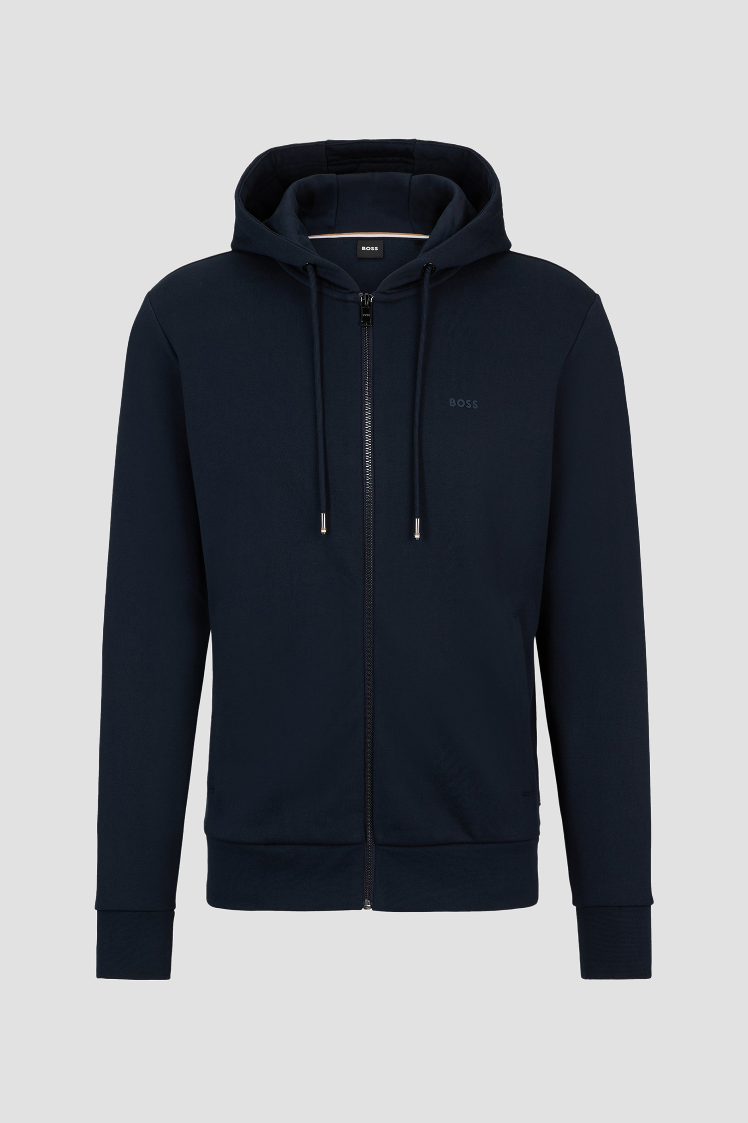 Чоловіча темно-синя кофта на блискавці BOSS 50471960;404