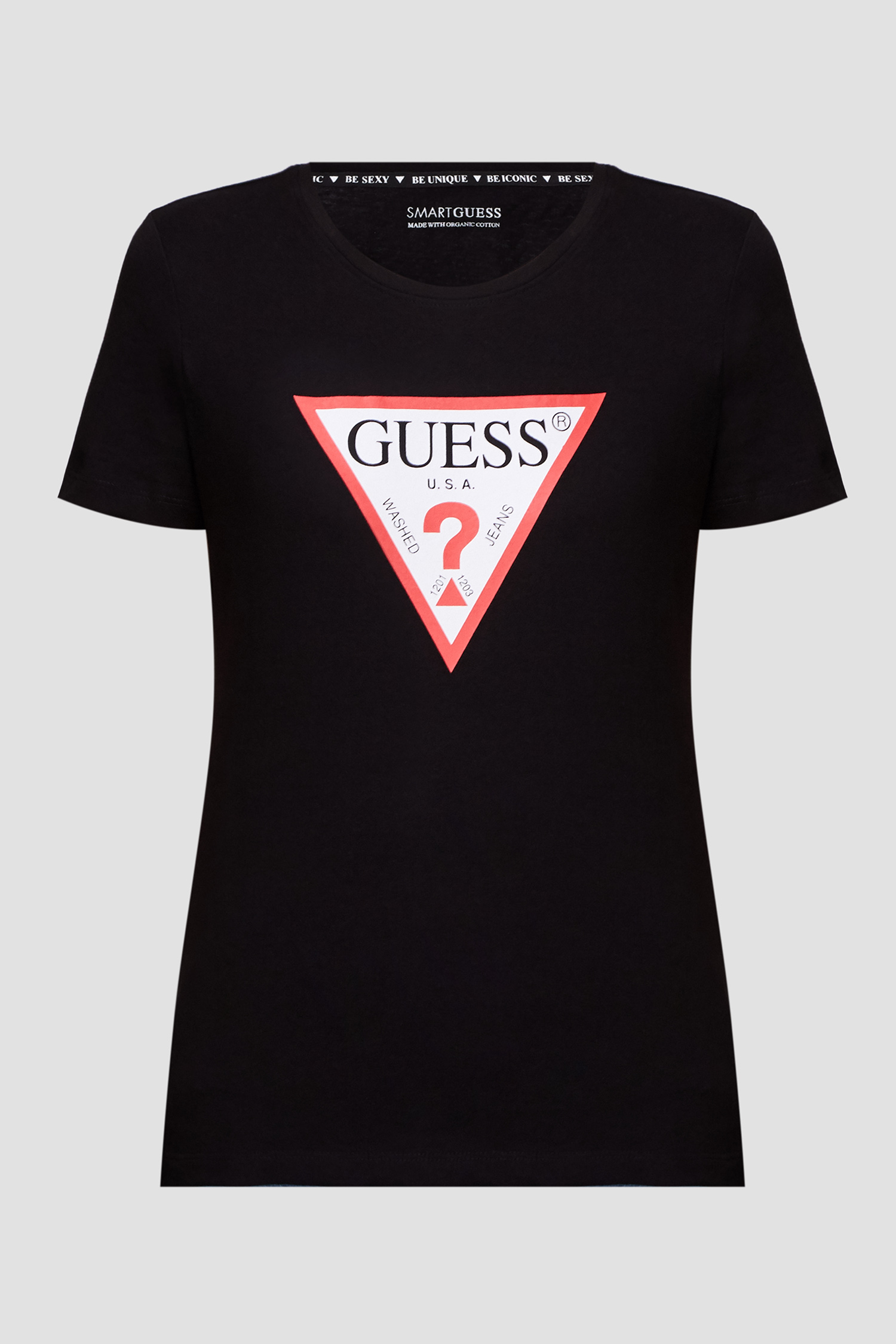 Жіноча чорна футболка Guess W1YI1B.I3Z11;JBLK