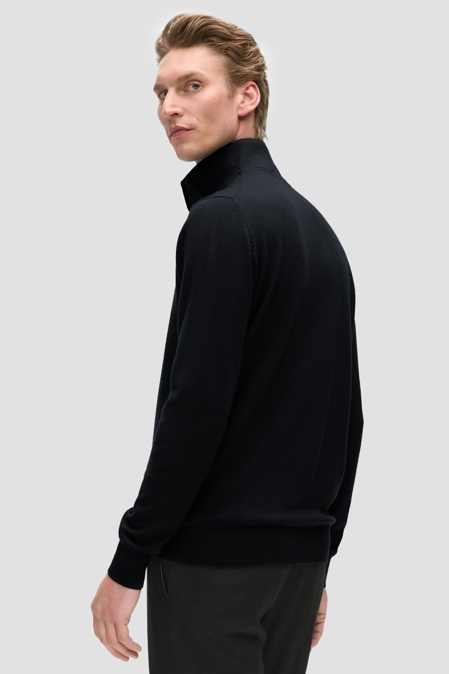 Мужская черная шерстяная кофта Karl Lagerfeld 564399.655005;990