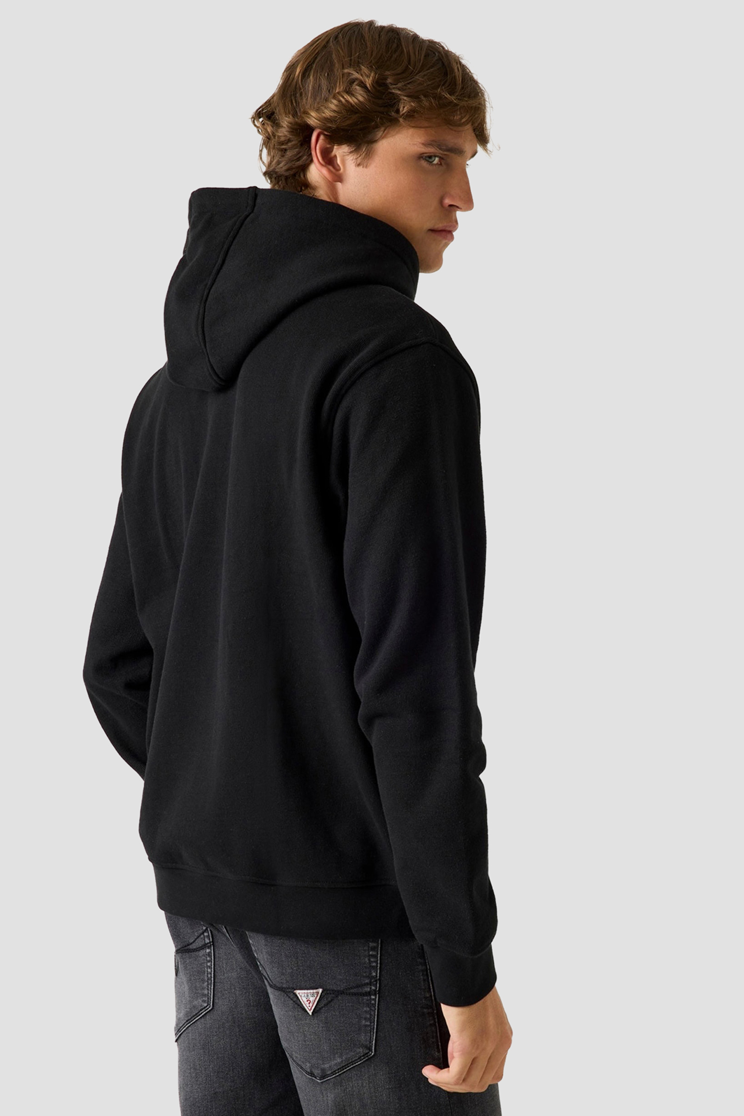 Мужское черное худи Guess M5BQ04.K0961;JBLK