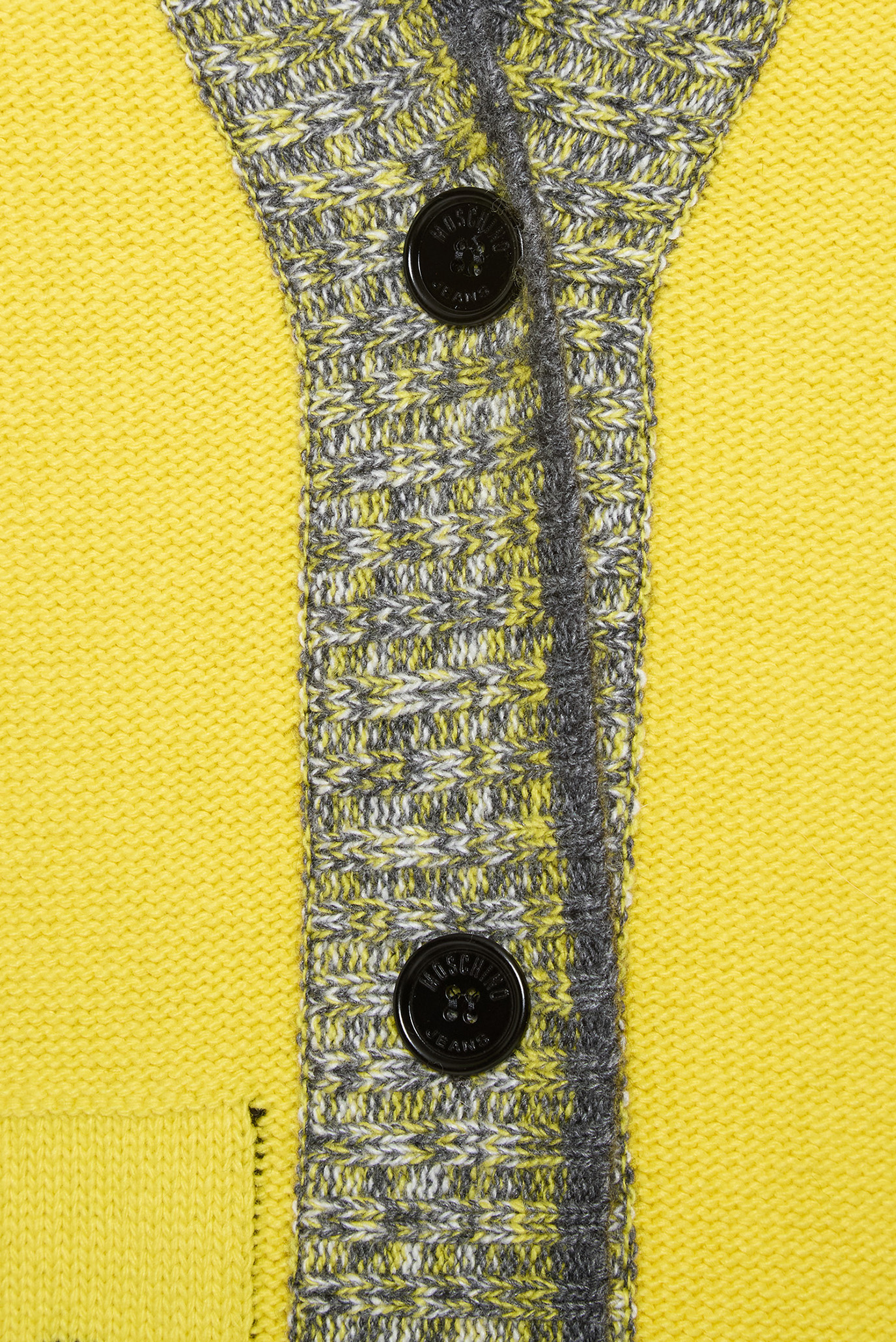 Женский желтый шерстяной кардиган Moschino A0926.8204;1027