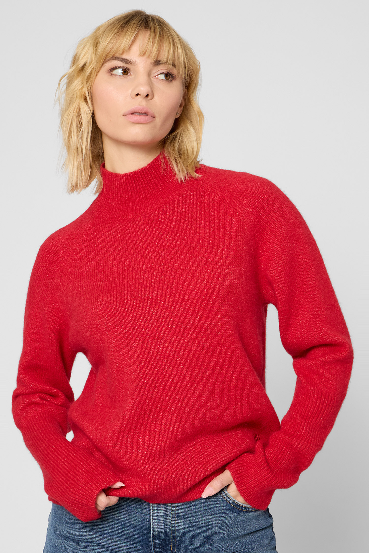 Женский красный шерстяной гольф HUGO 50548251;619