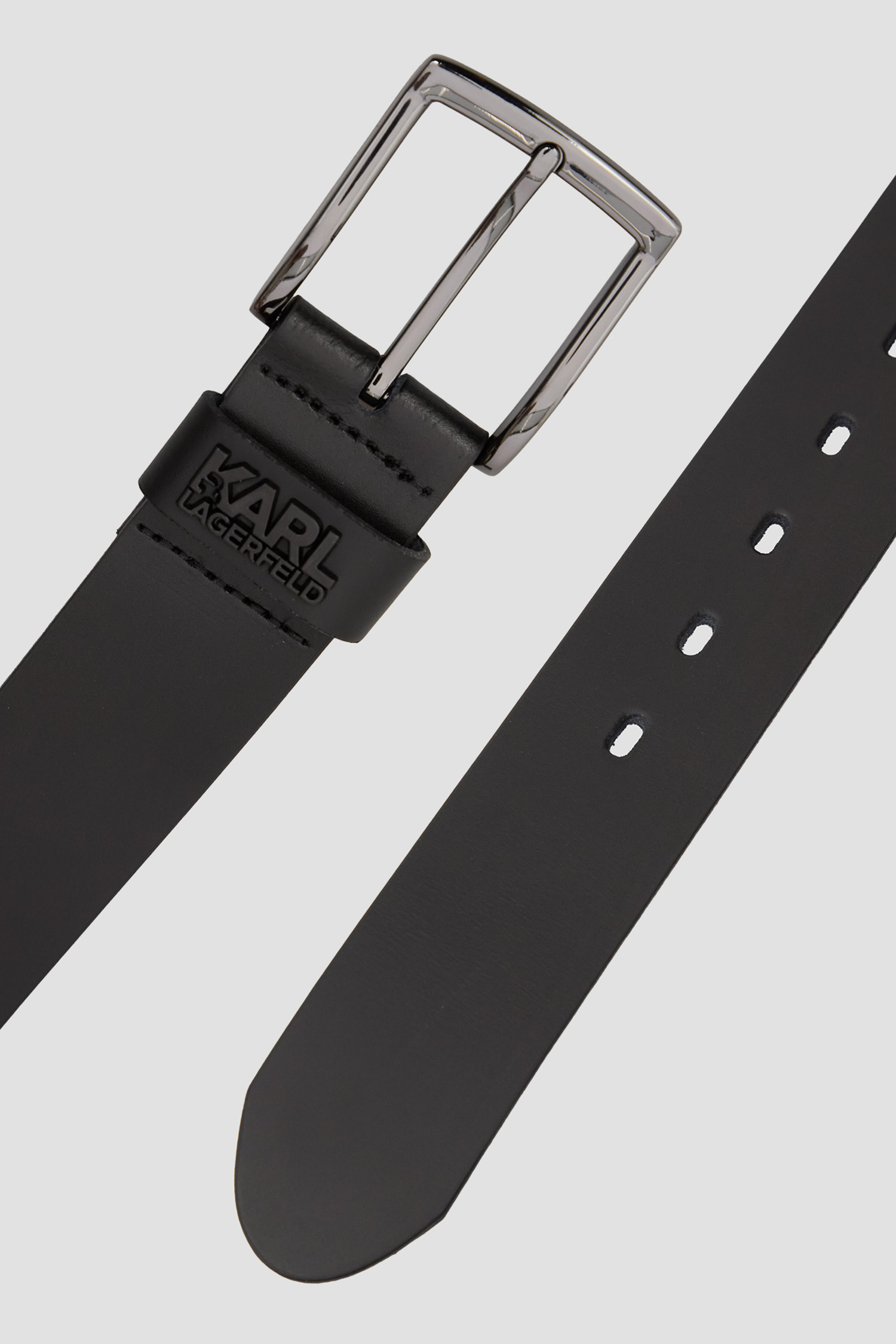 Мужской черный кожаный ремень Karl Lagerfeld 561431.815300;990